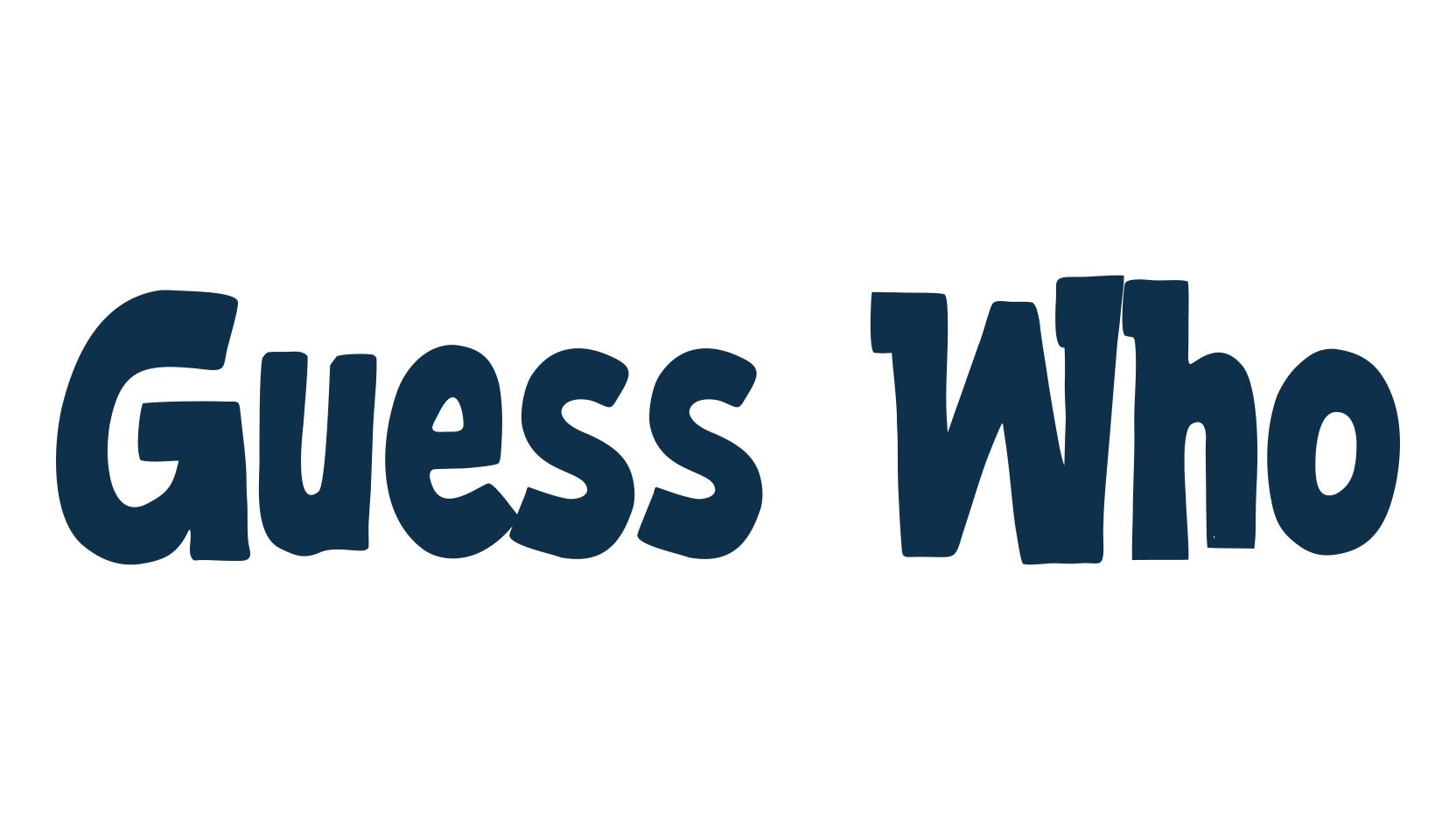 Guess Who, fancy cartoon decorative font preview