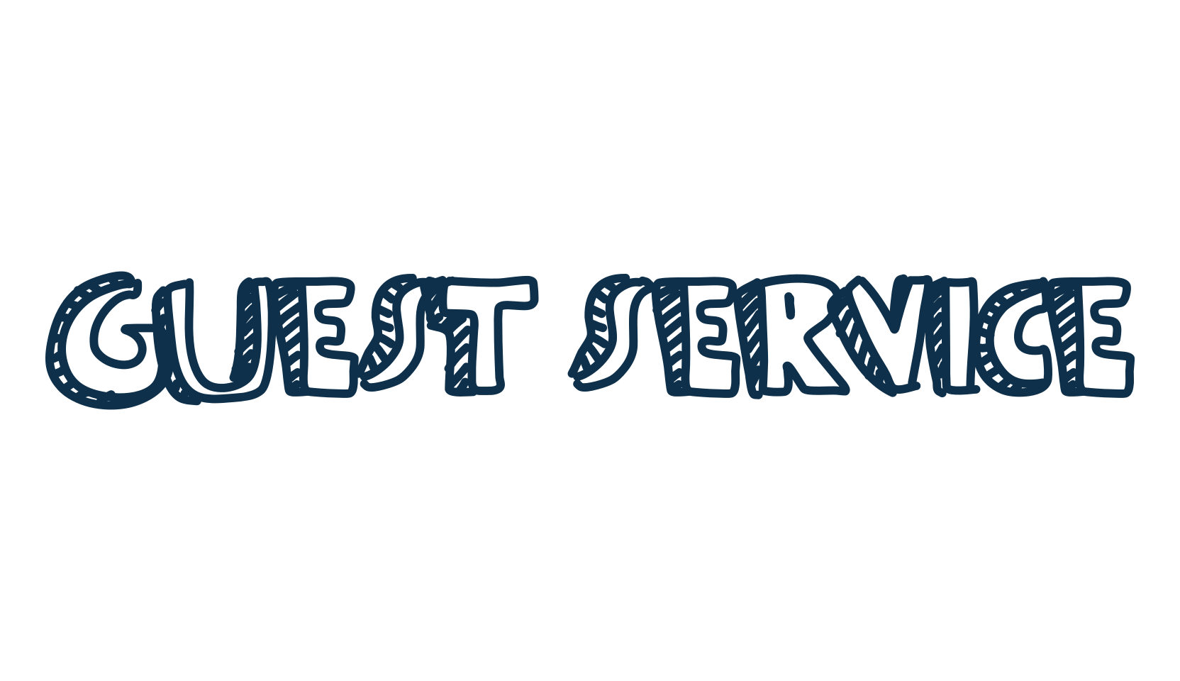 Guest Service, cartoon font preview