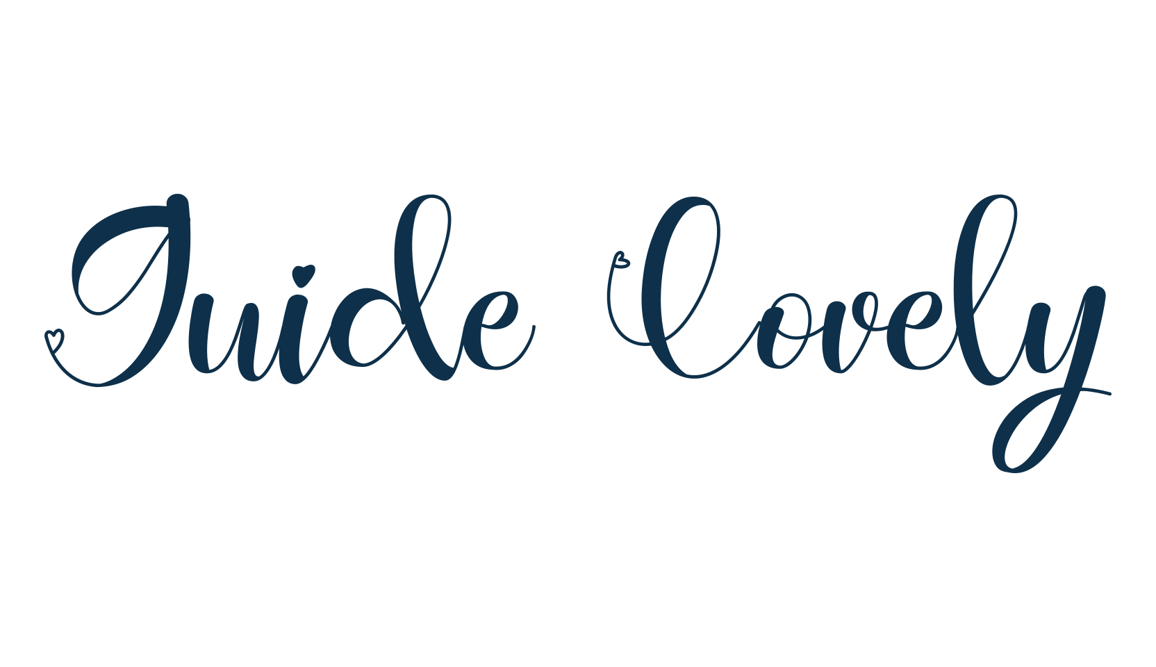 Guide Lovely, script calligraphy fancy decorative font preview