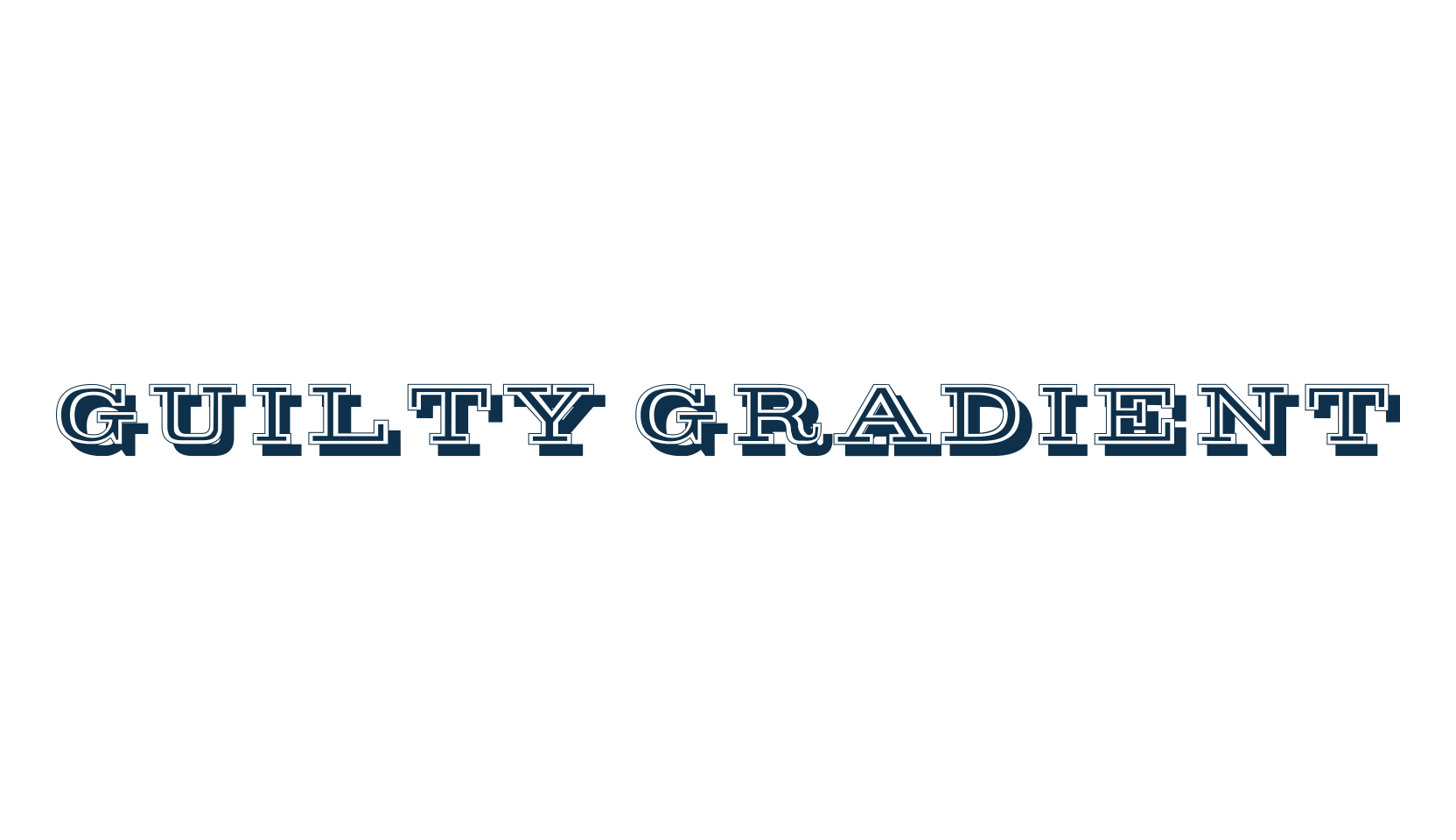 Guilty Gradient, various font preview