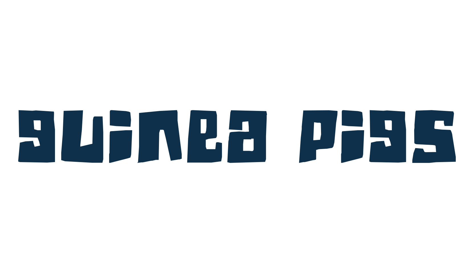 Guinea Pigs, fancy cartoon decorative font preview