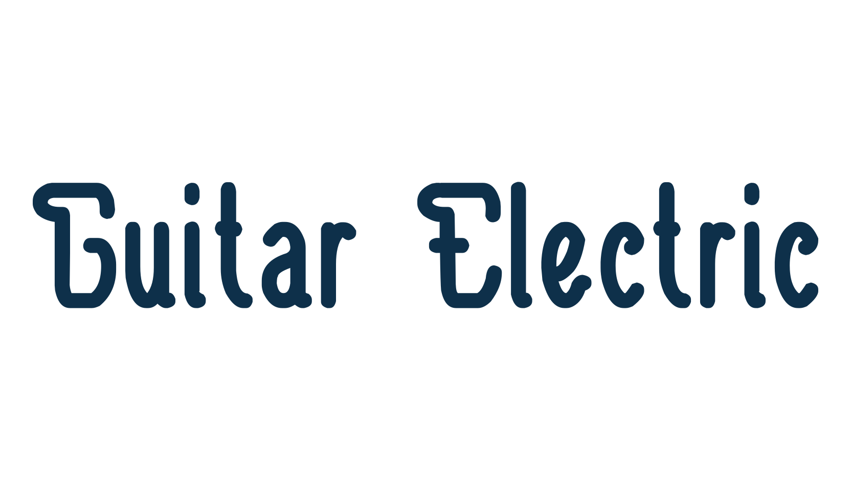 Guitar Electric, fancy various decorative font preview