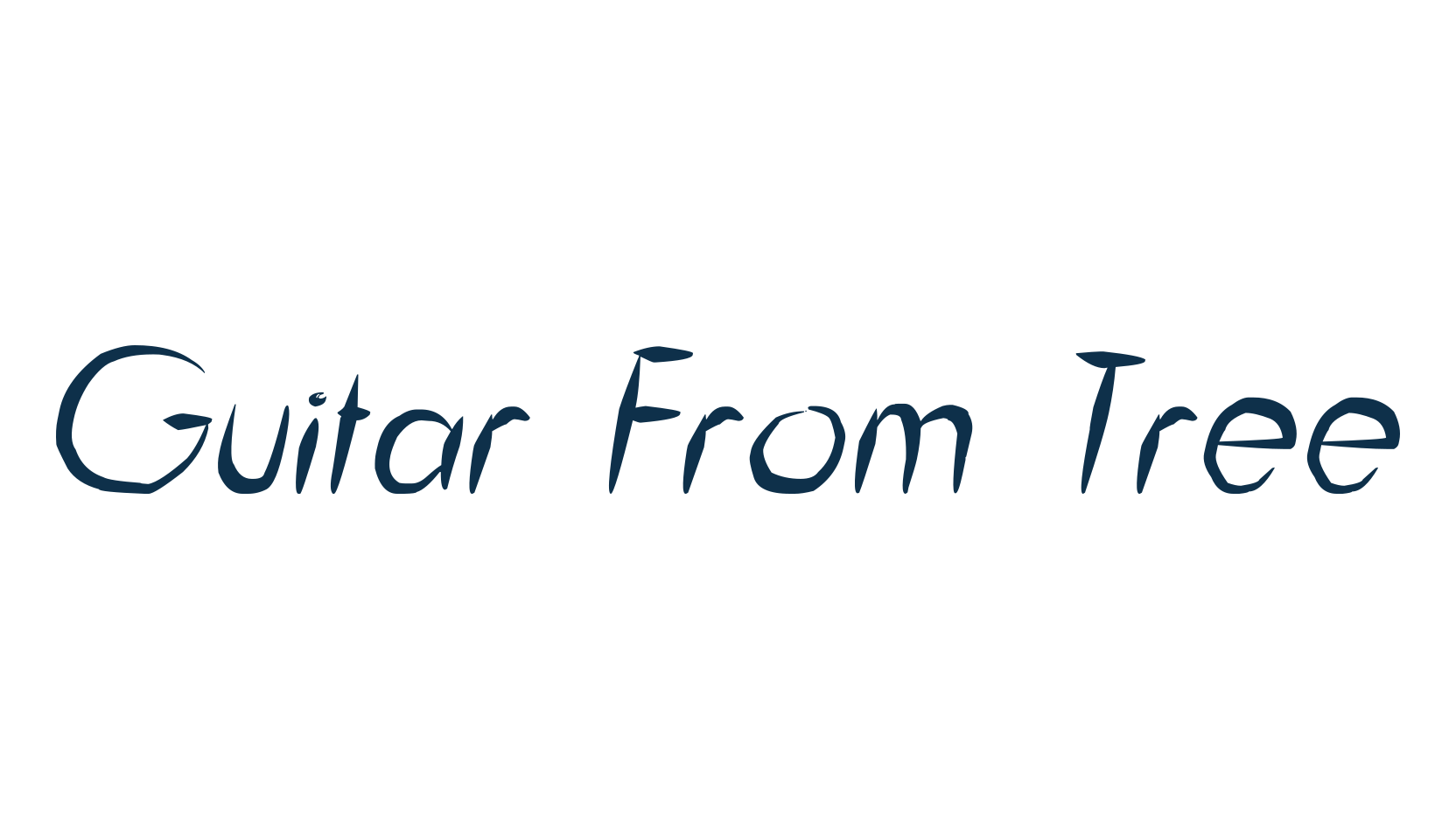 Guitar From Tree, fancy various decorative font preview