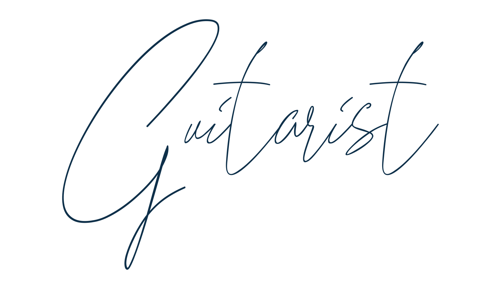 Guitarist, script handwritten fancy decorative calligraphy font preview