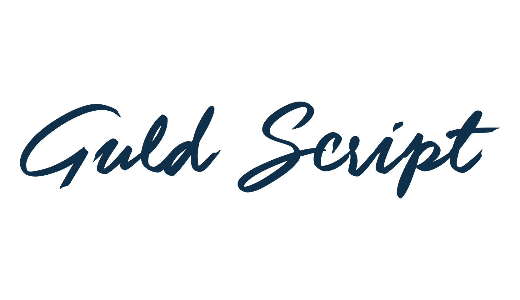 Guld Script, brush font preview