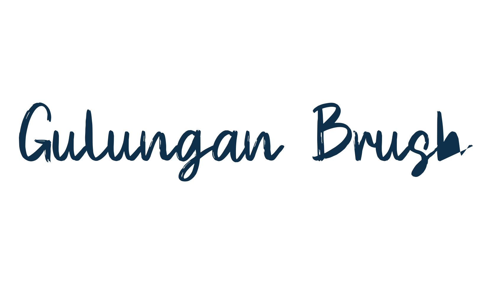 Gulungan Brush, brush font preview