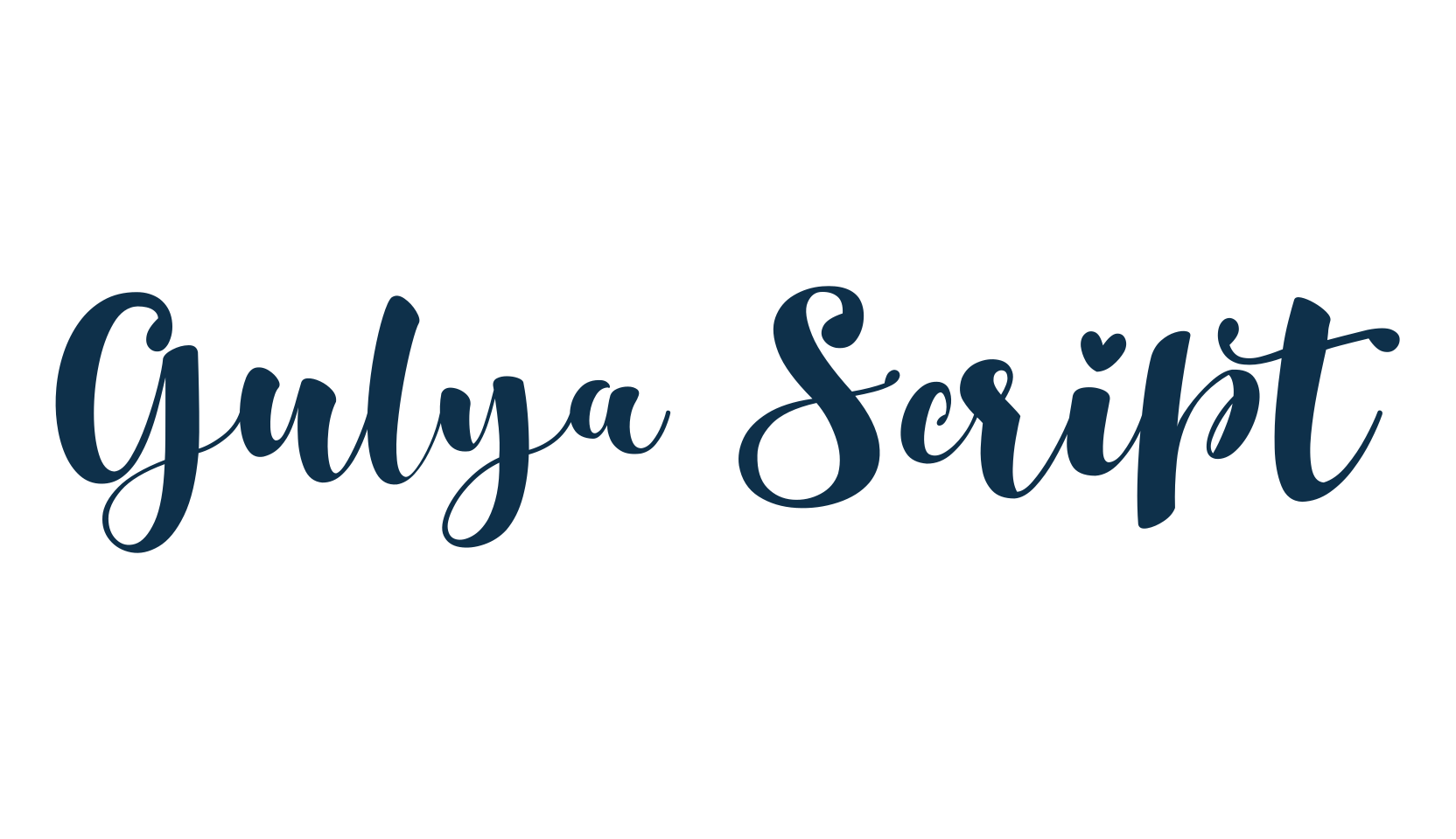 Gulya Script, handwriting font preview