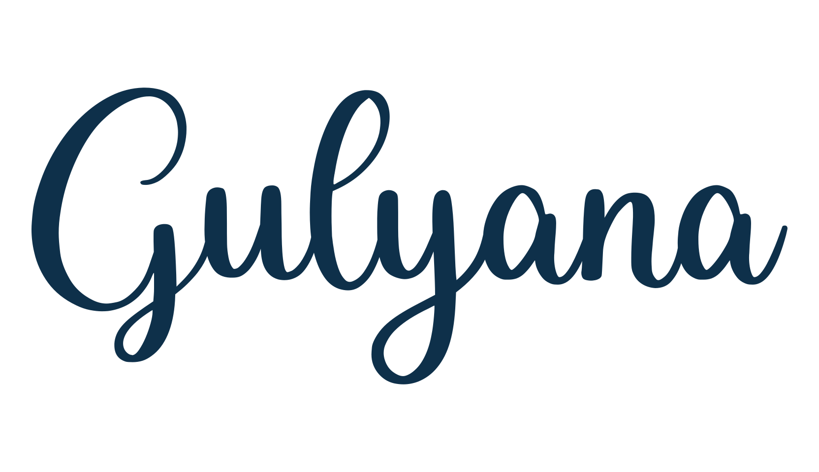 Gulyana, calligraphy font preview