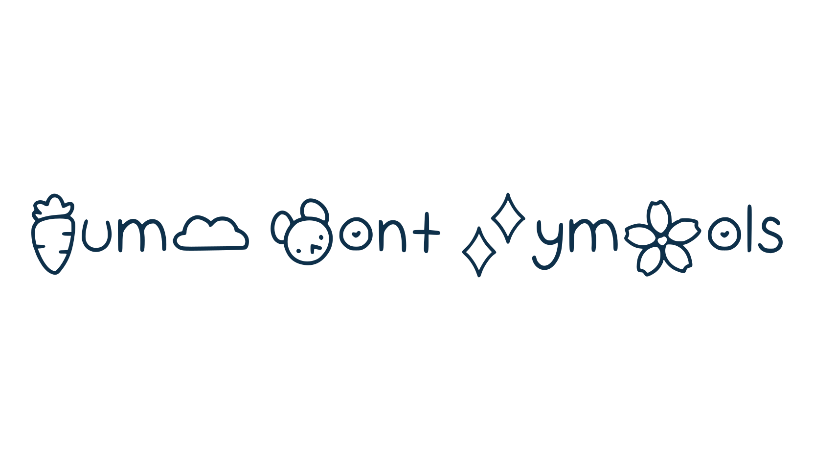 Gumi Font Symbols, display market font preview