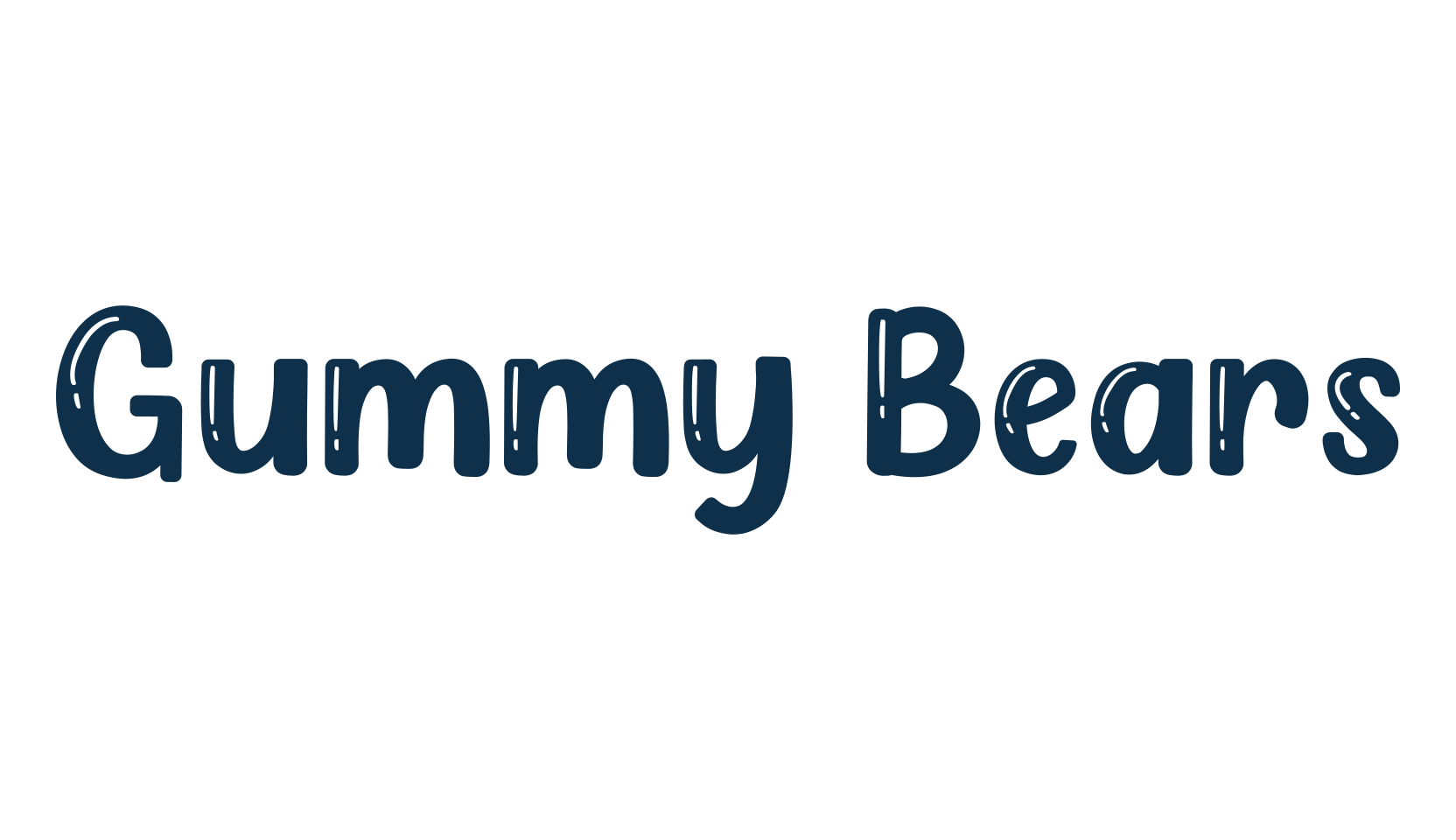 Gummy Bears, cartoon font preview