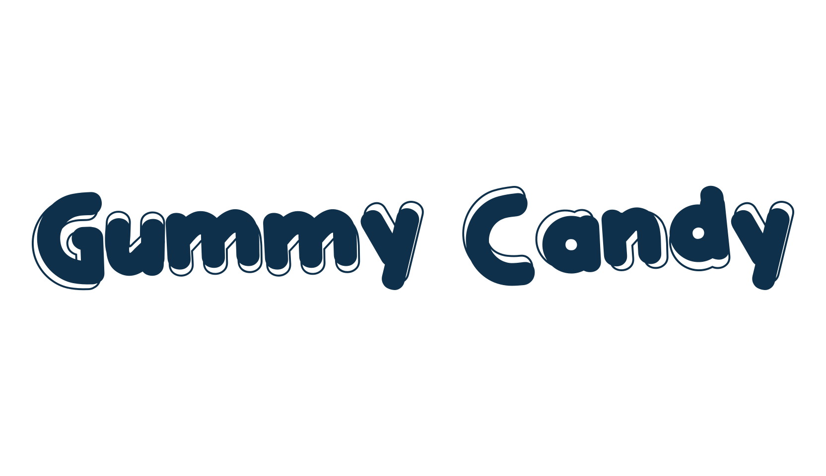 Gummy Candy, fancy cartoon decorative font preview