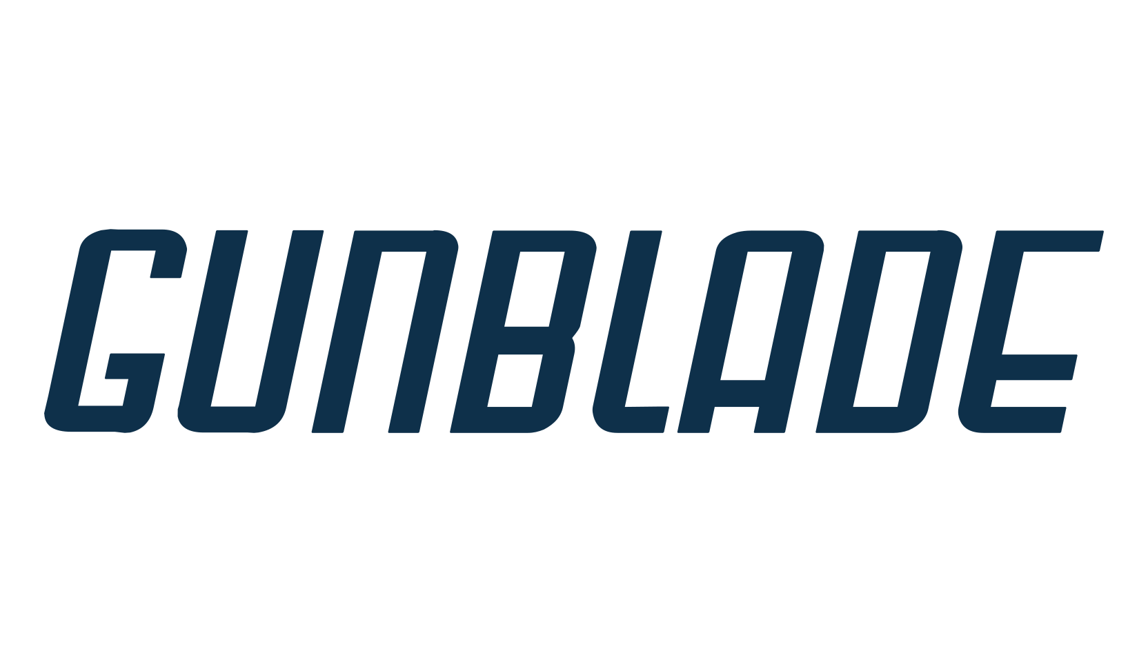 Gunblade, techno sci-fi font preview