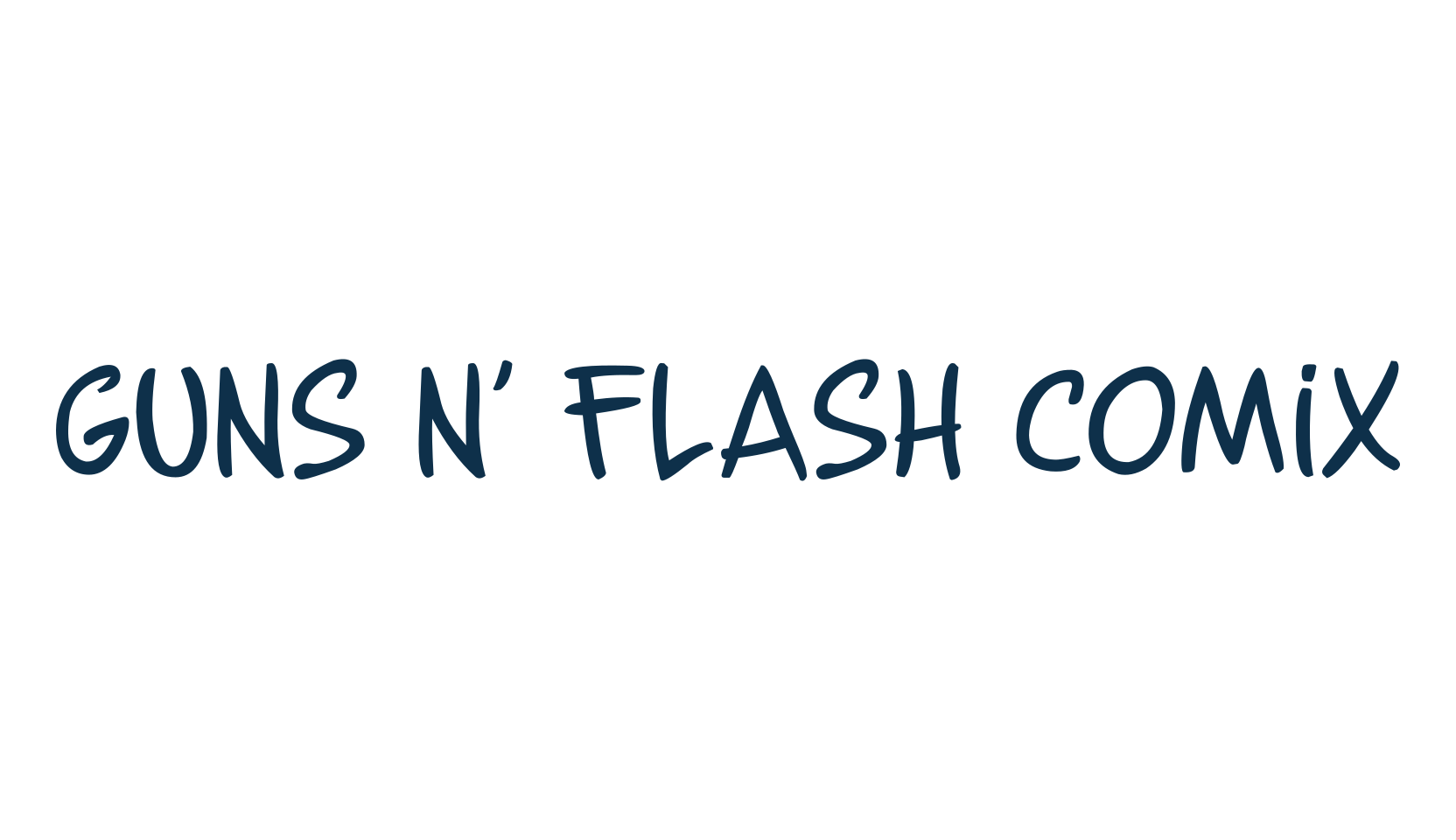 Guns n' Flash Comix, fancy cartoon decorative comic font preview