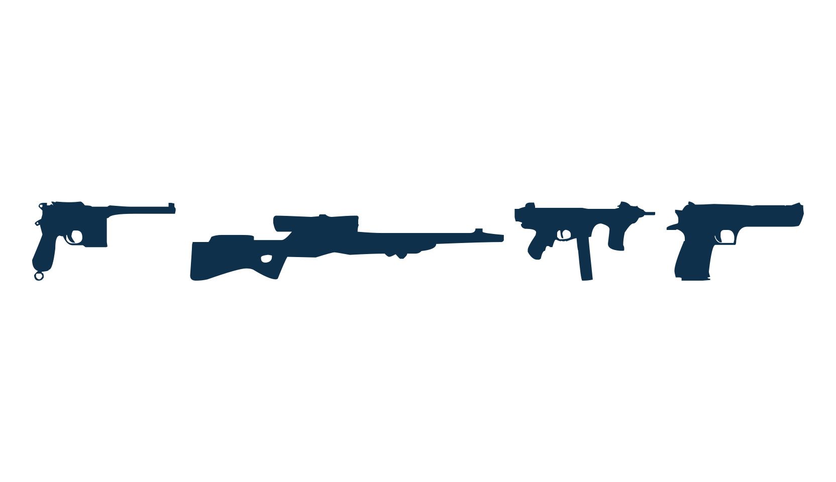 Guns, fancy decorative font preview