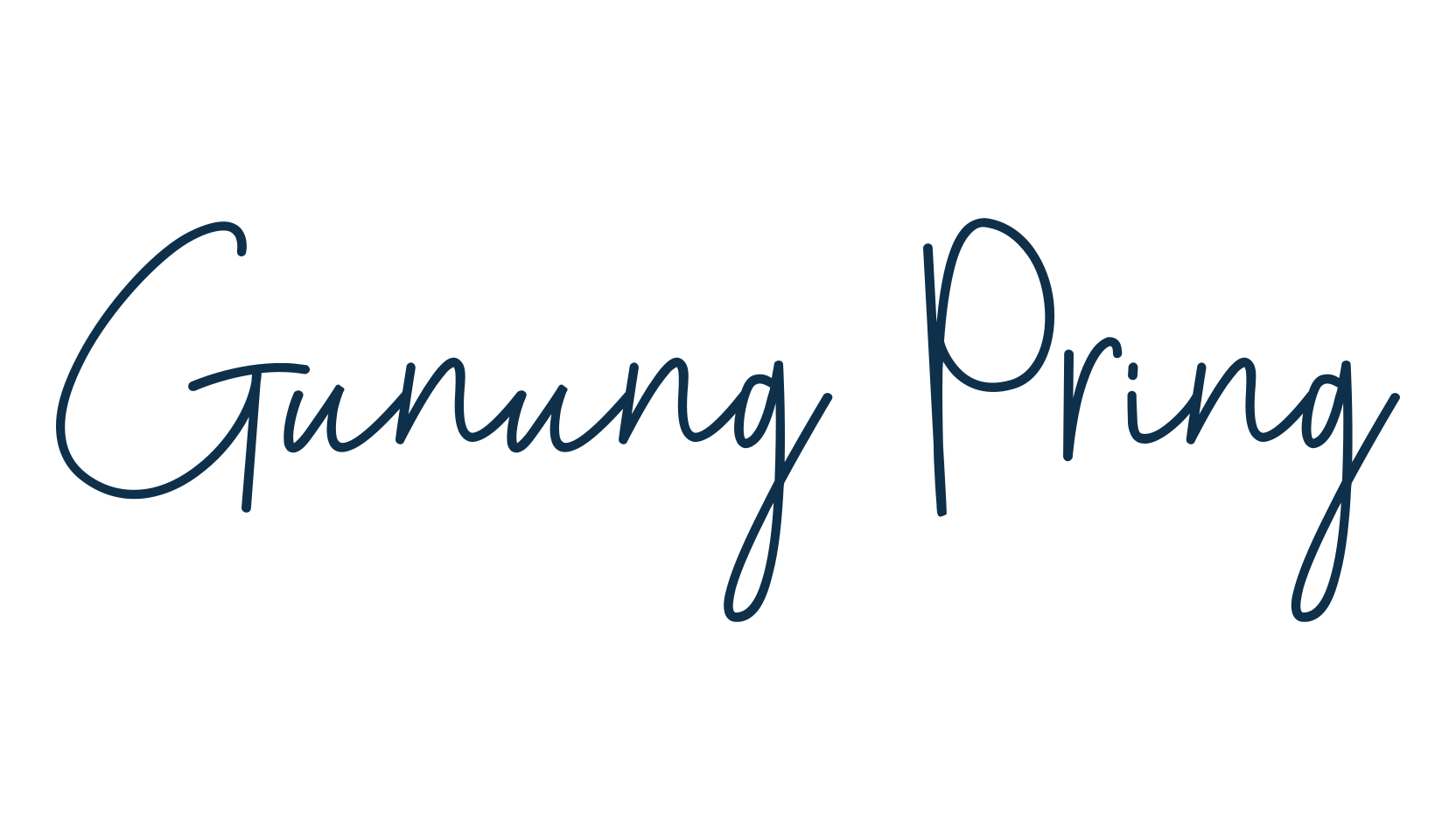 Gunung Pring, handwriting font preview
