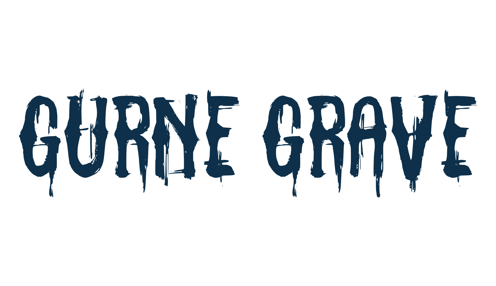 Gurne Grave, halloween font preview
