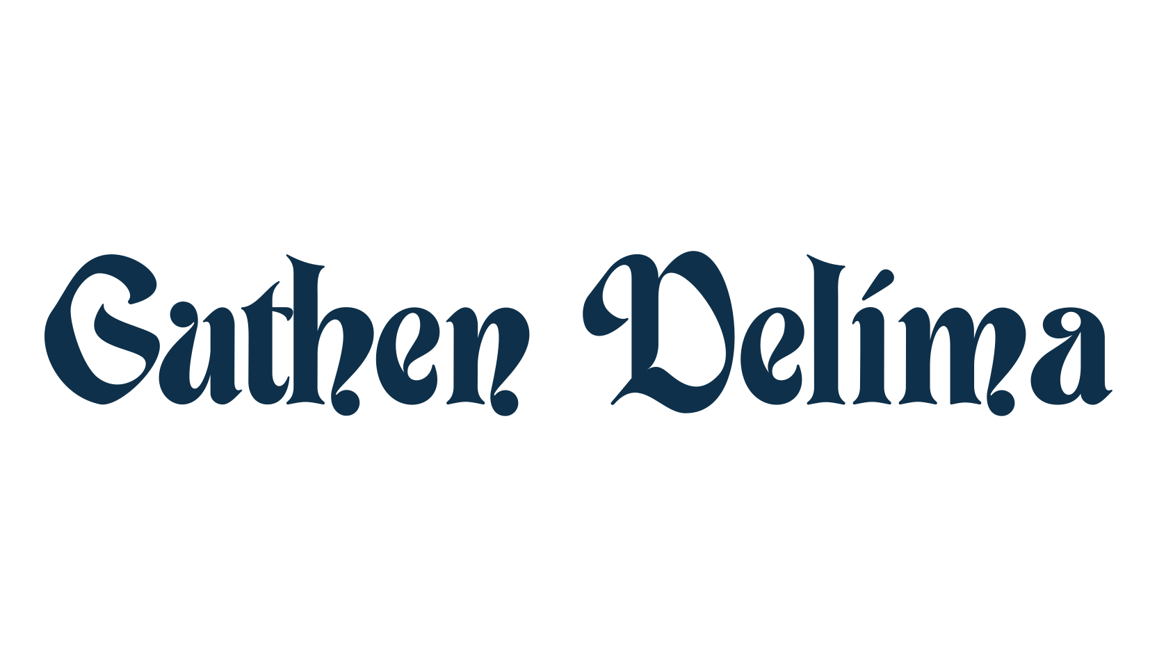 Guthen Delima, fancy various decorative font preview