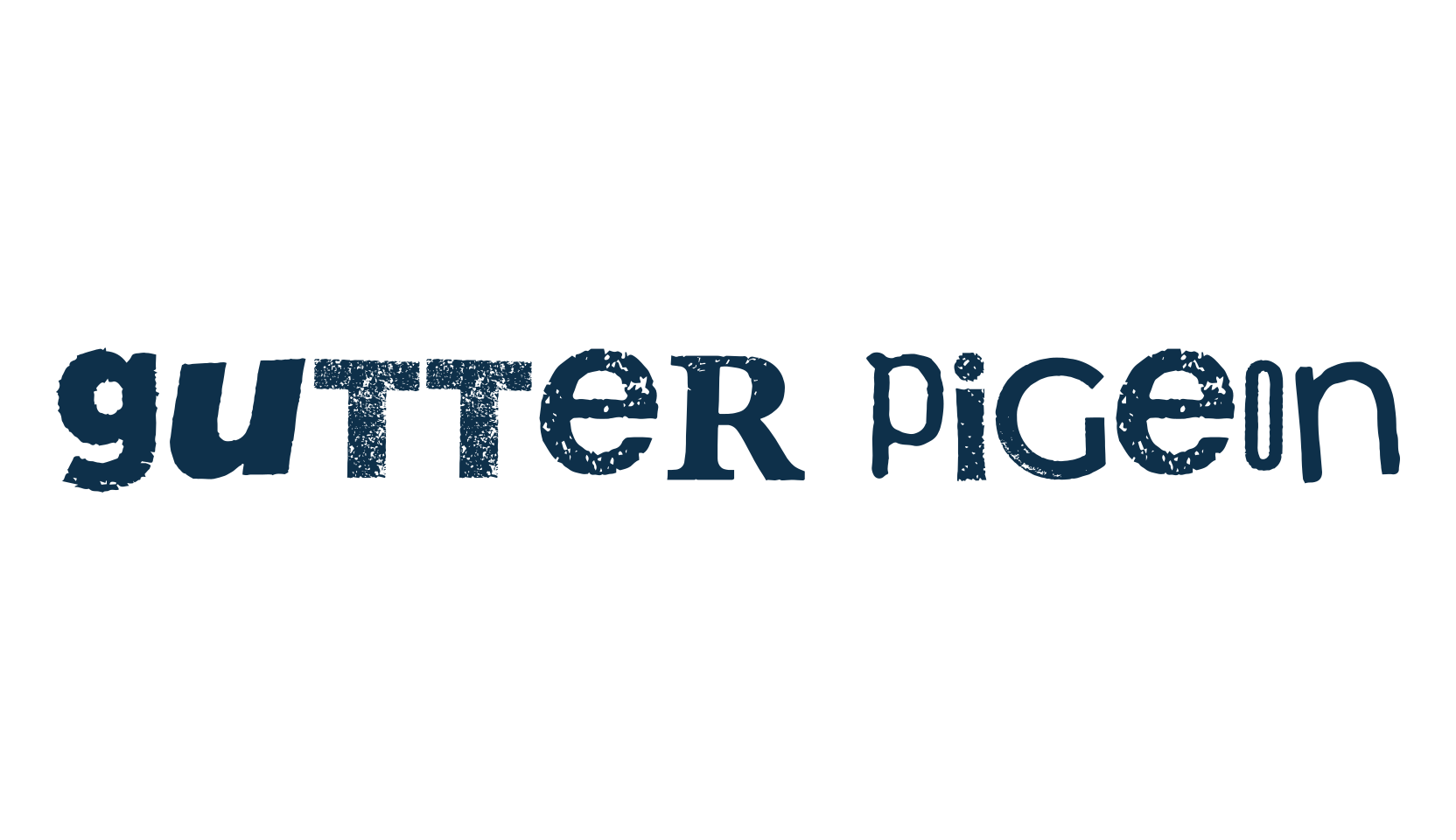 Gutter Pigeon, fancy distorted decorative font preview