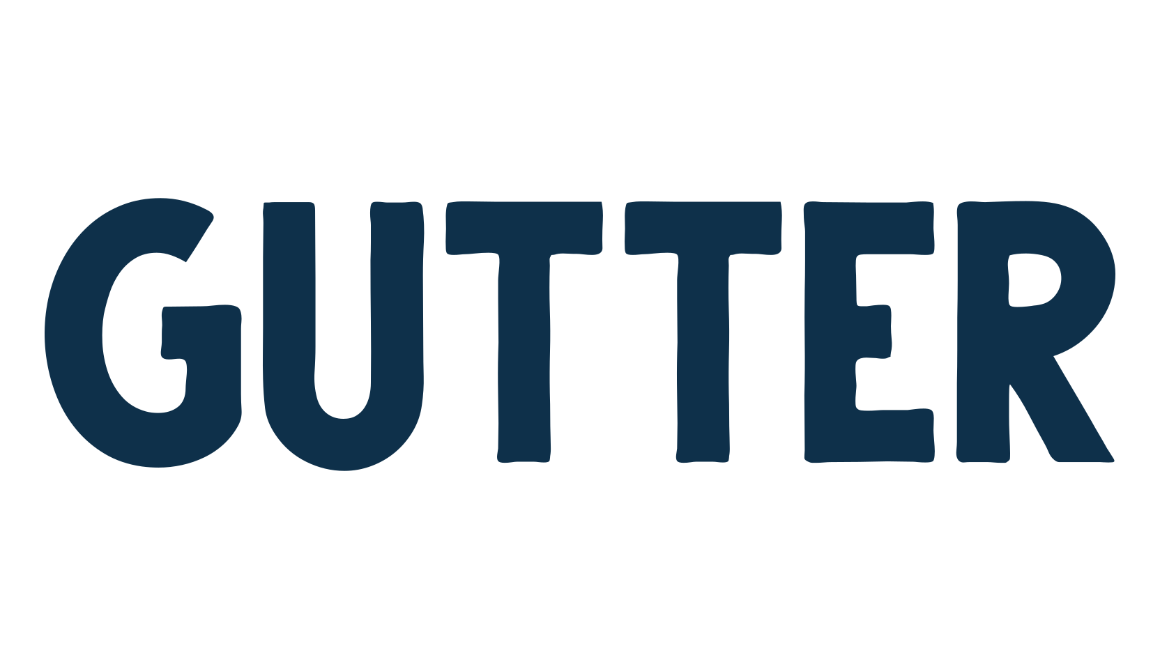 Gutter, fancy eroded decorative font preview