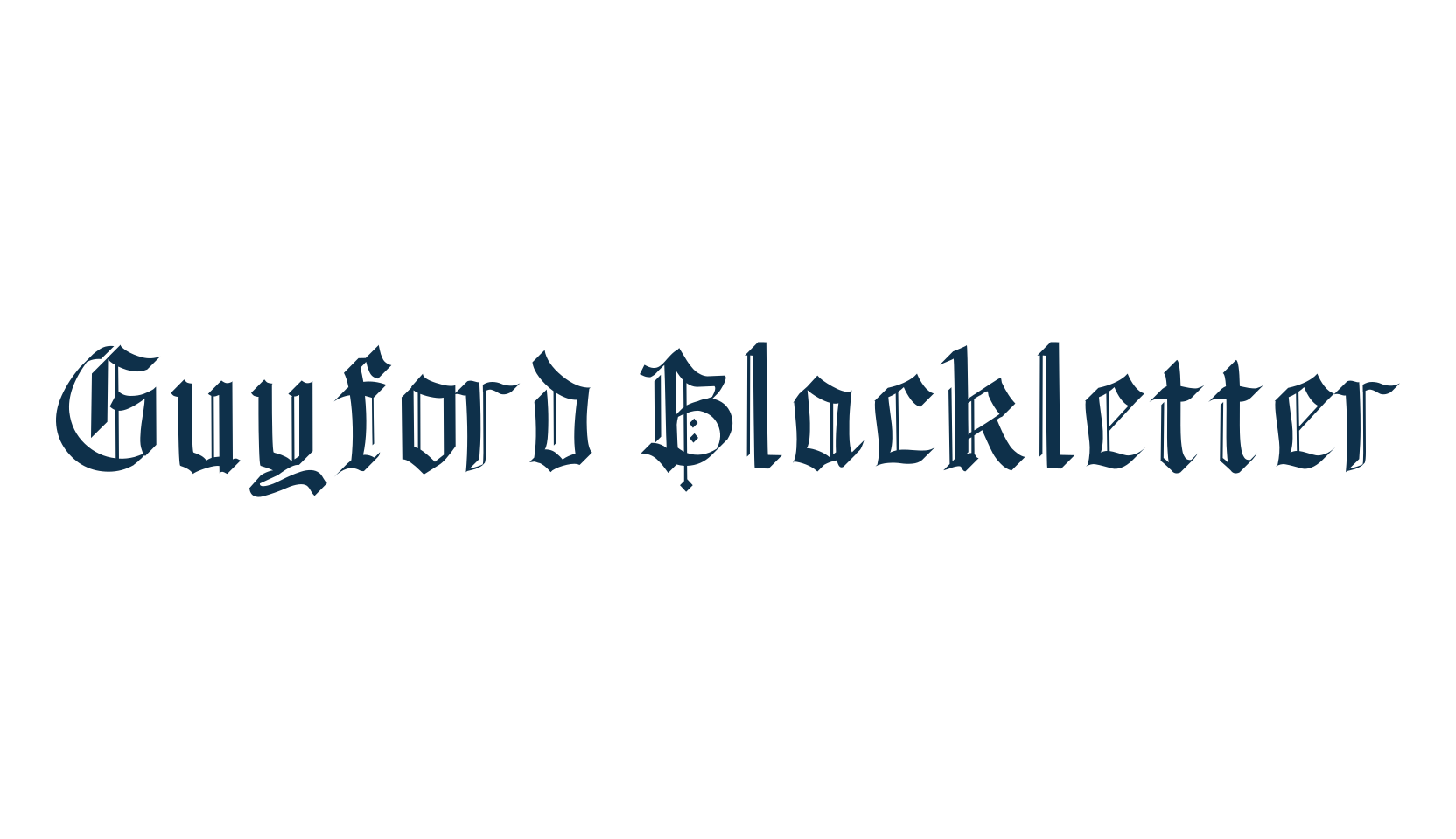 Guyford Blackletter, gothic medieval font preview