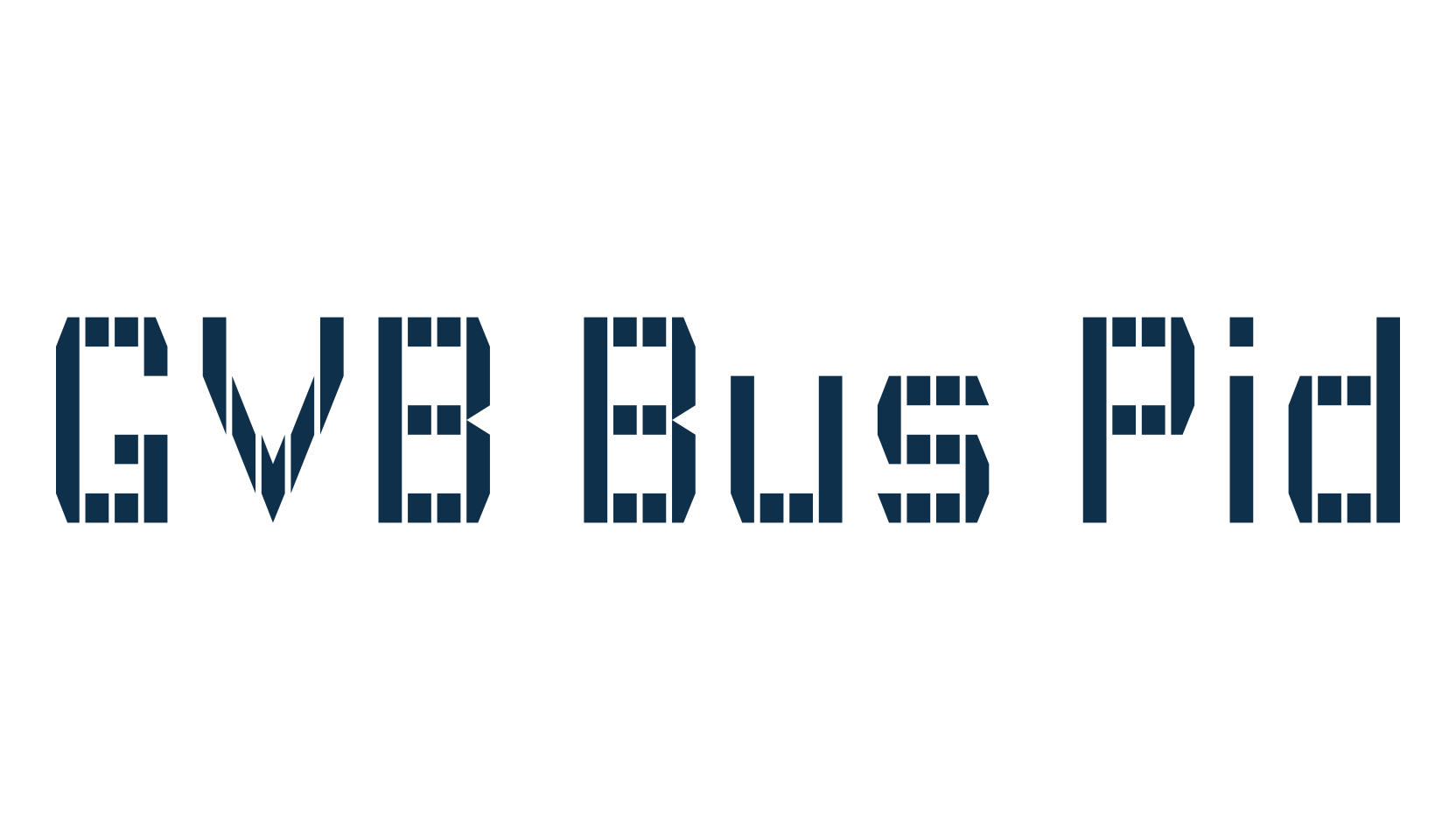 GVB Bus Pid, techno lcd sci-fi font preview
