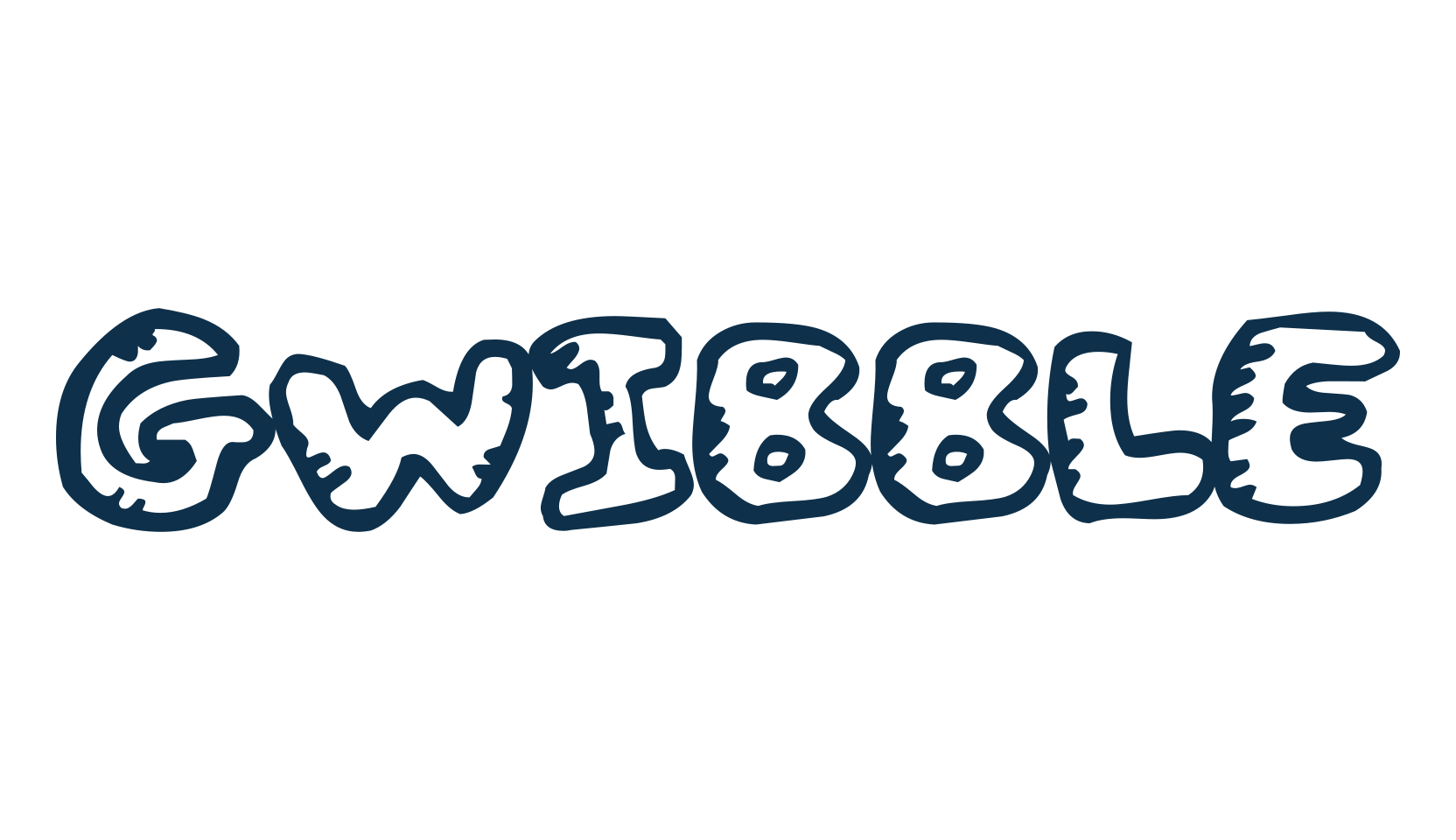 Gwibble, fancy cartoon decorative font preview