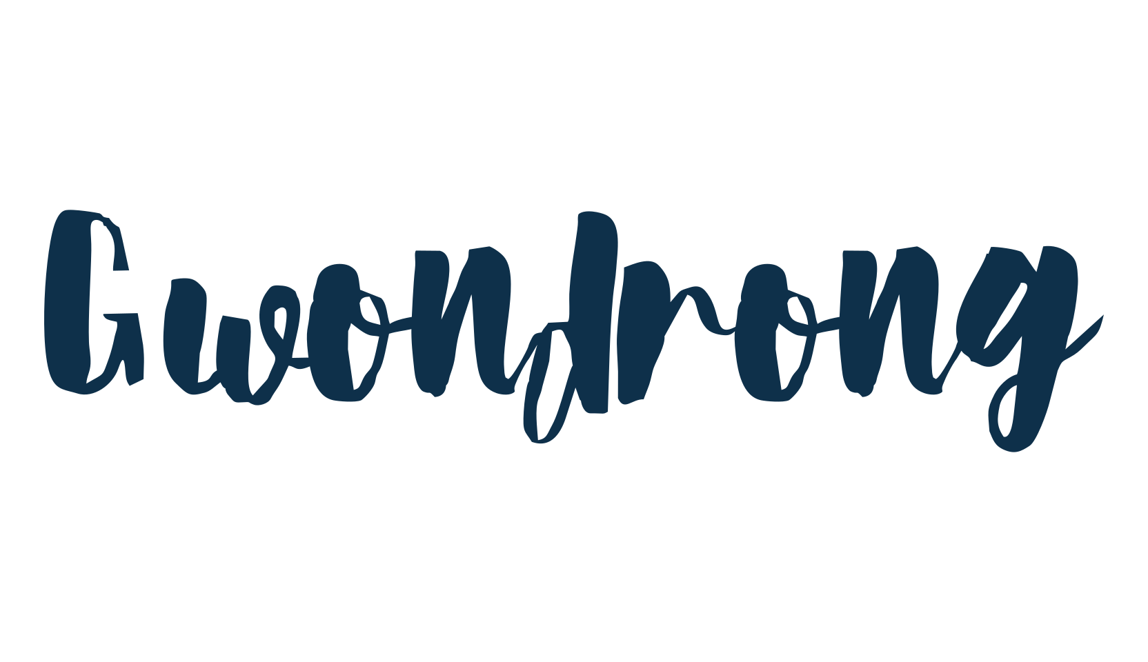 Gwondrong, script brush fancy decorative calligraphy font preview