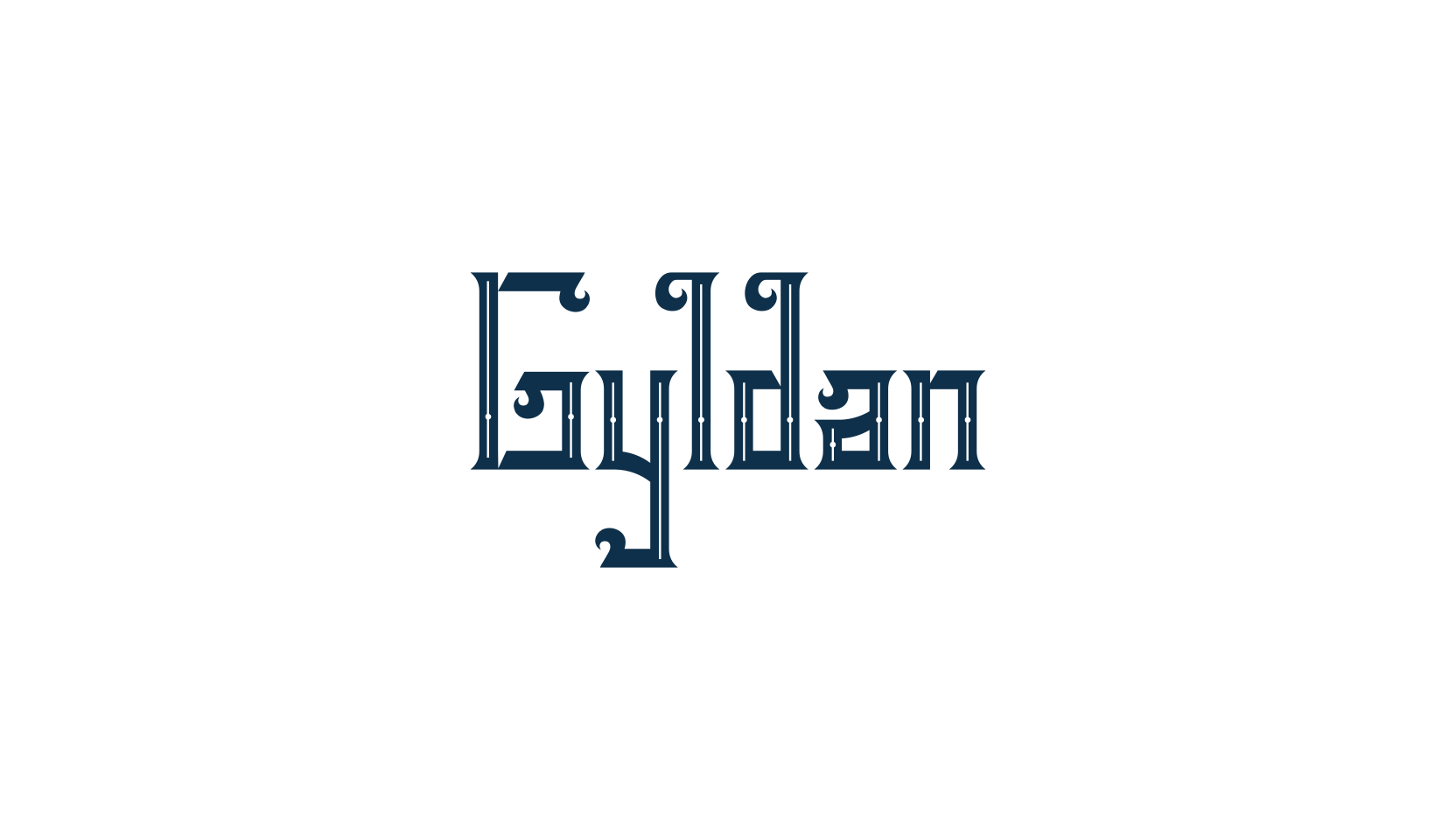 Gyldan, retro font preview