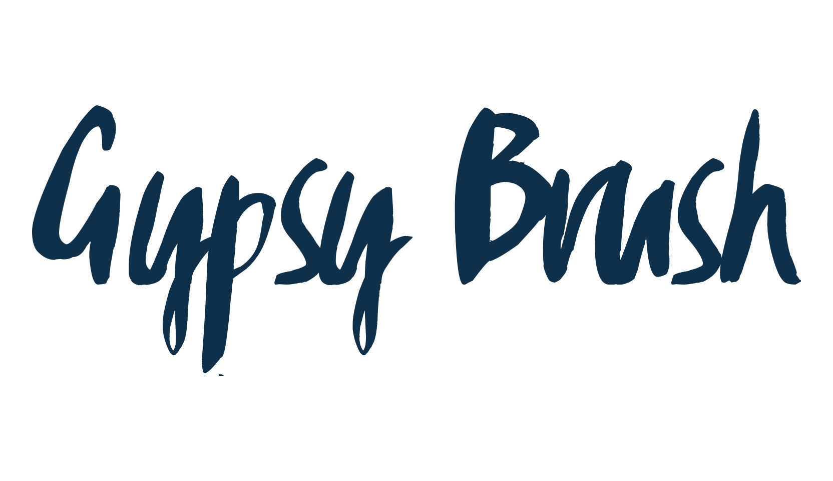 Gypsy Brush, brush font preview