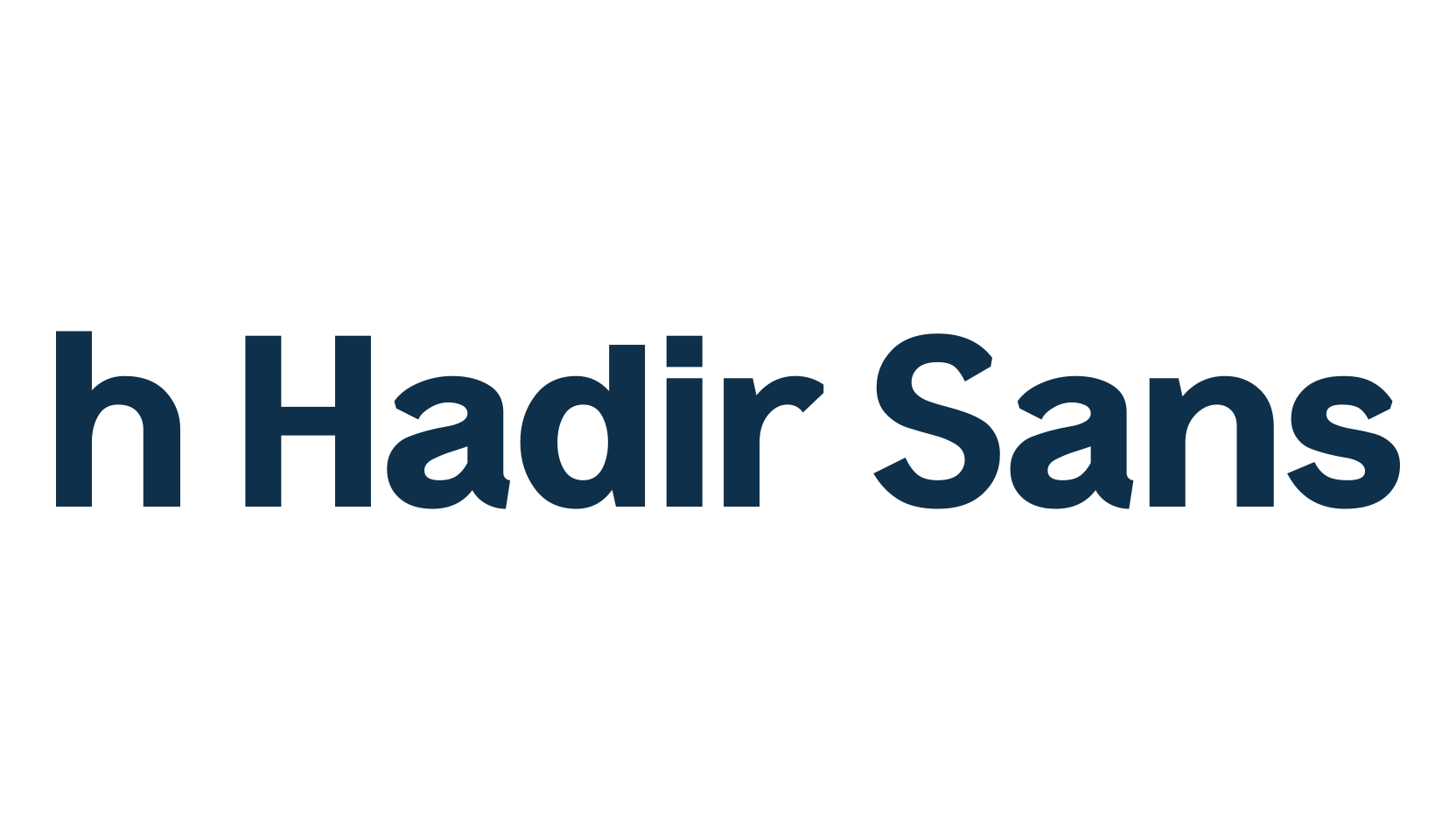 h Hadir Sans, basic sans serif font preview