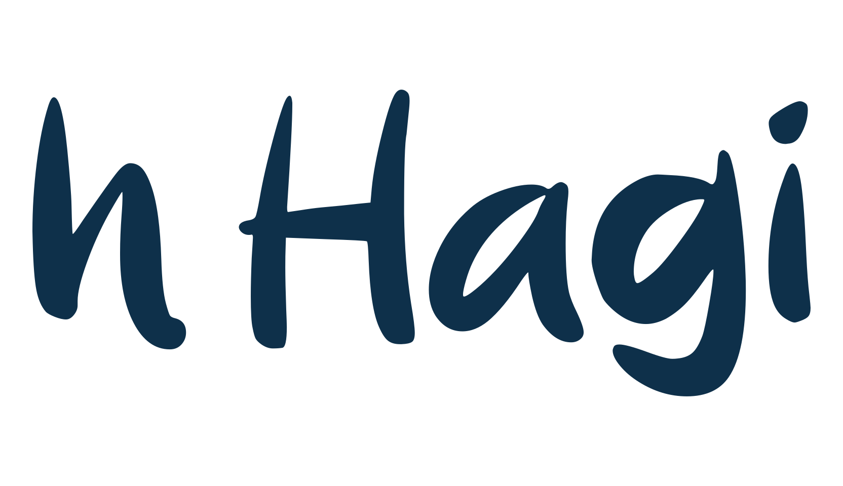 h Hagi, brush font preview
