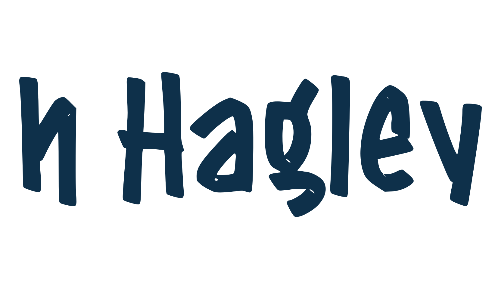 h Hagley, fancy cartoon decorative comic font preview
