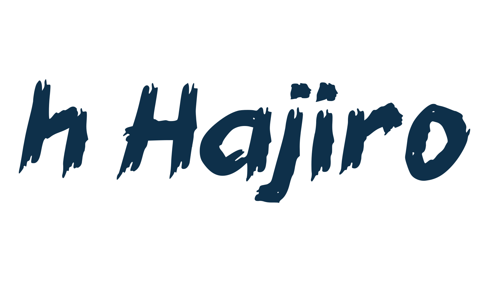 h Hajiro, trash font preview