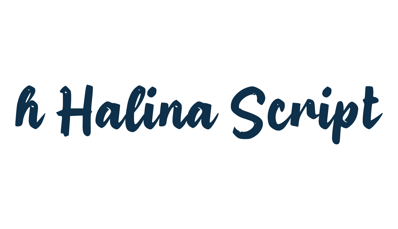 h Halina Script, brush font preview