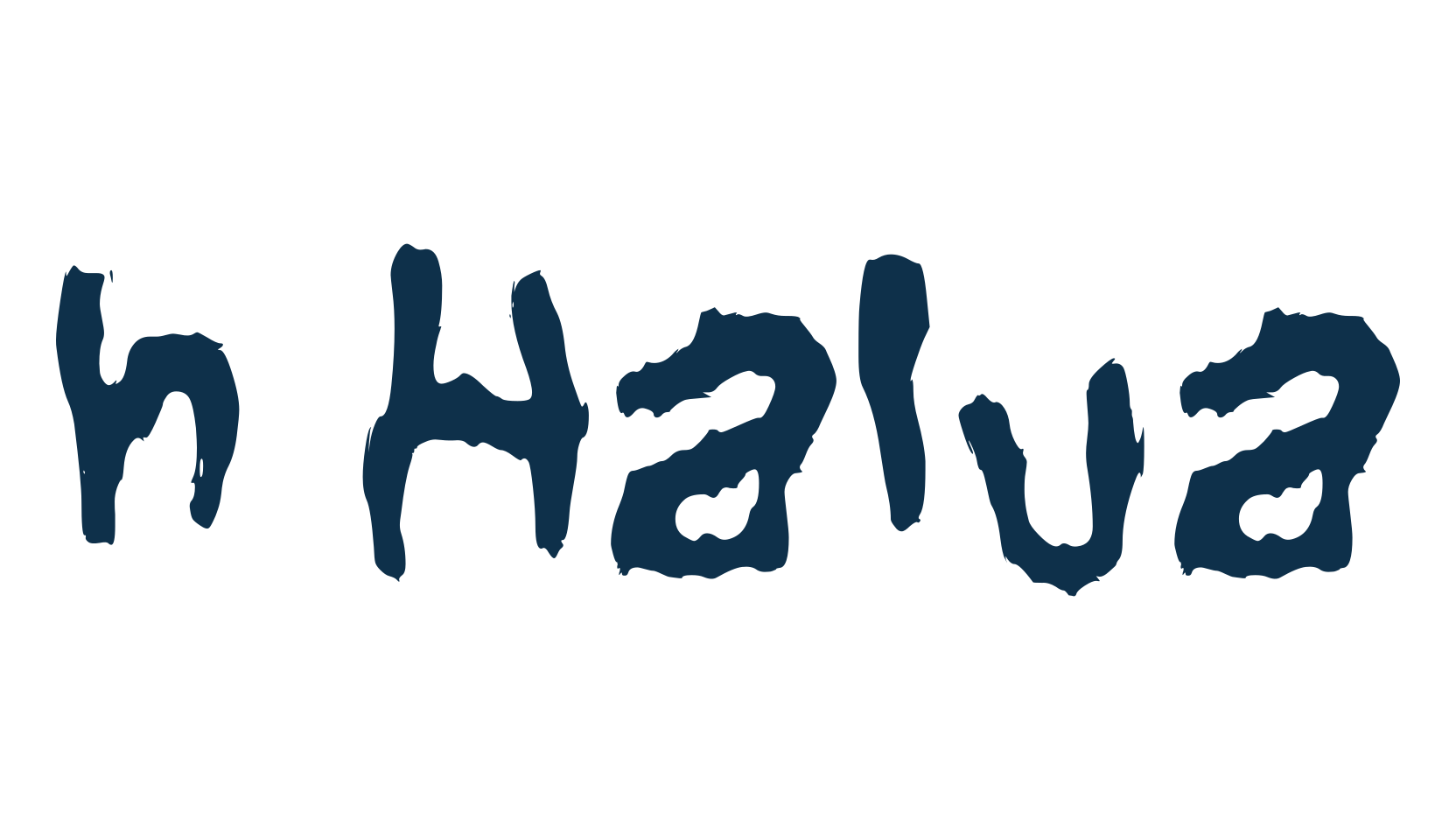 h Halua, trash font preview