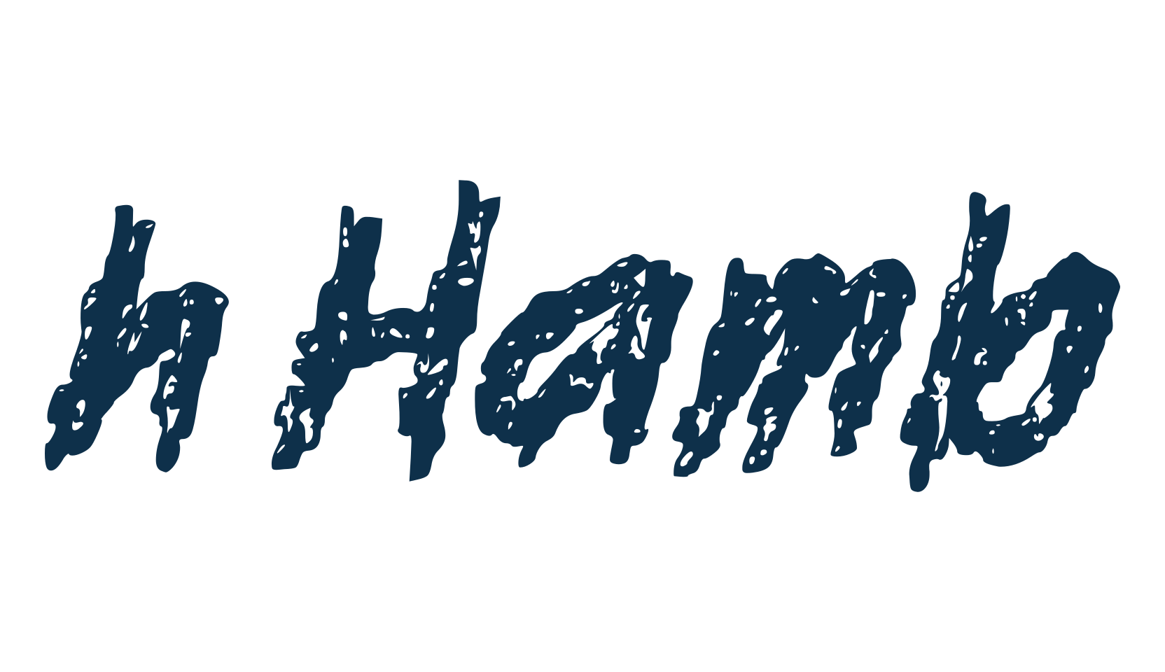 h Hamb, trash font preview