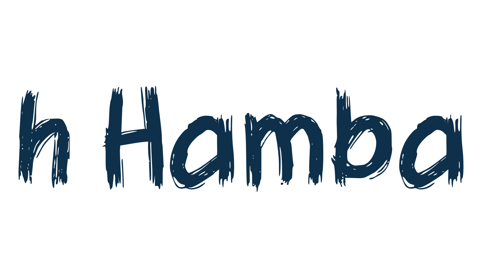h Hamba, trash font preview