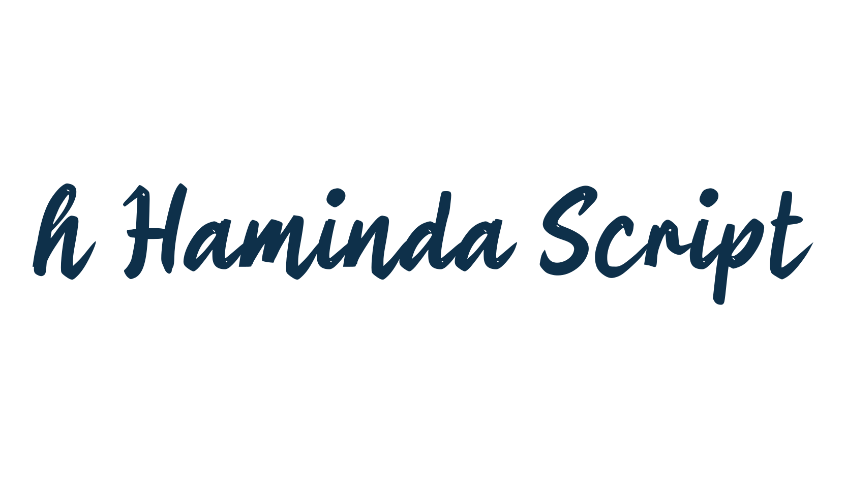 h Haminda Script, brush font preview