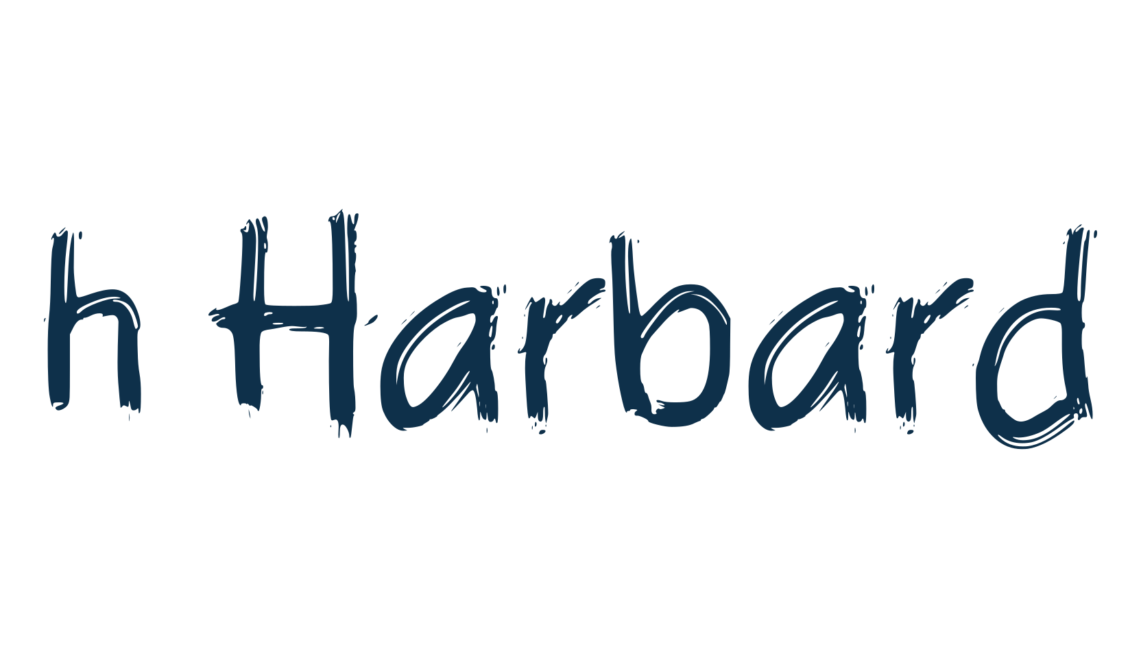 h Harbard, trash font preview