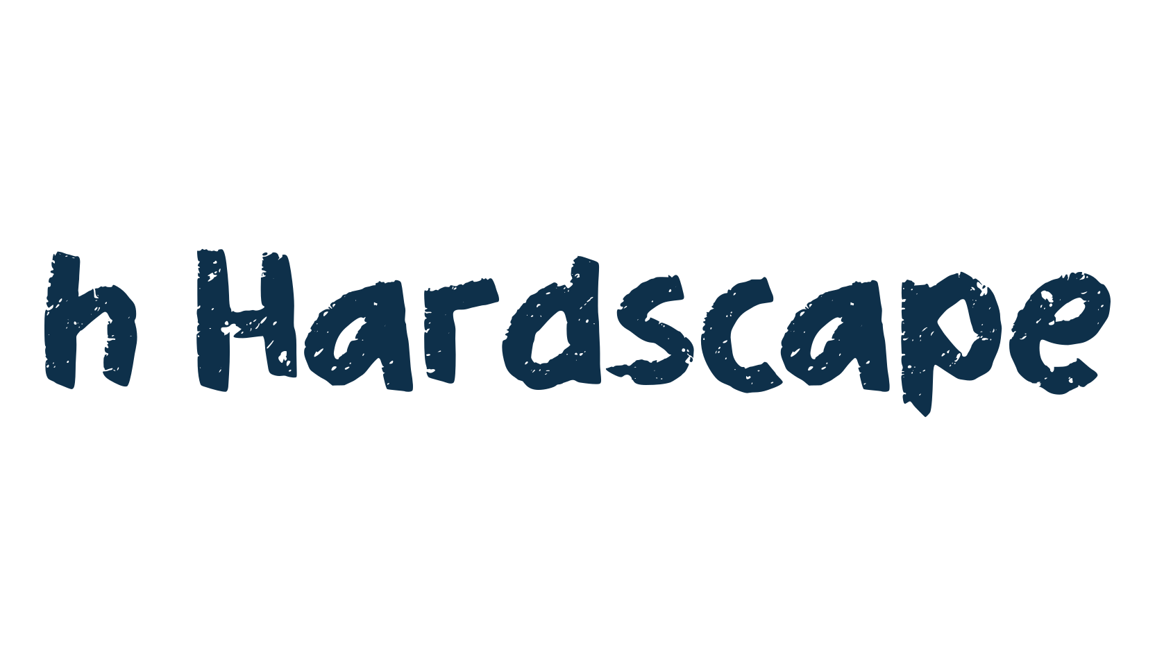 h Hardscape, script brush fancy decorative calligraphy font preview