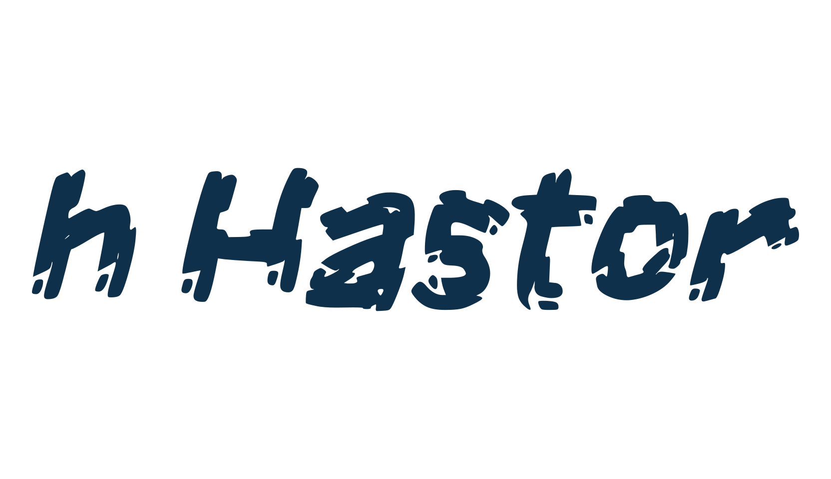 h Hastor, fancy destroy decorative font preview