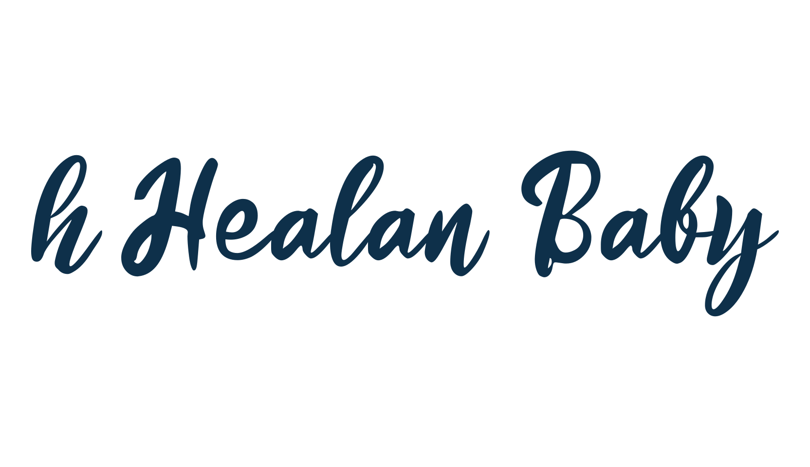 h Healan Baby, script handwritten fancy decorative calligraphy font preview