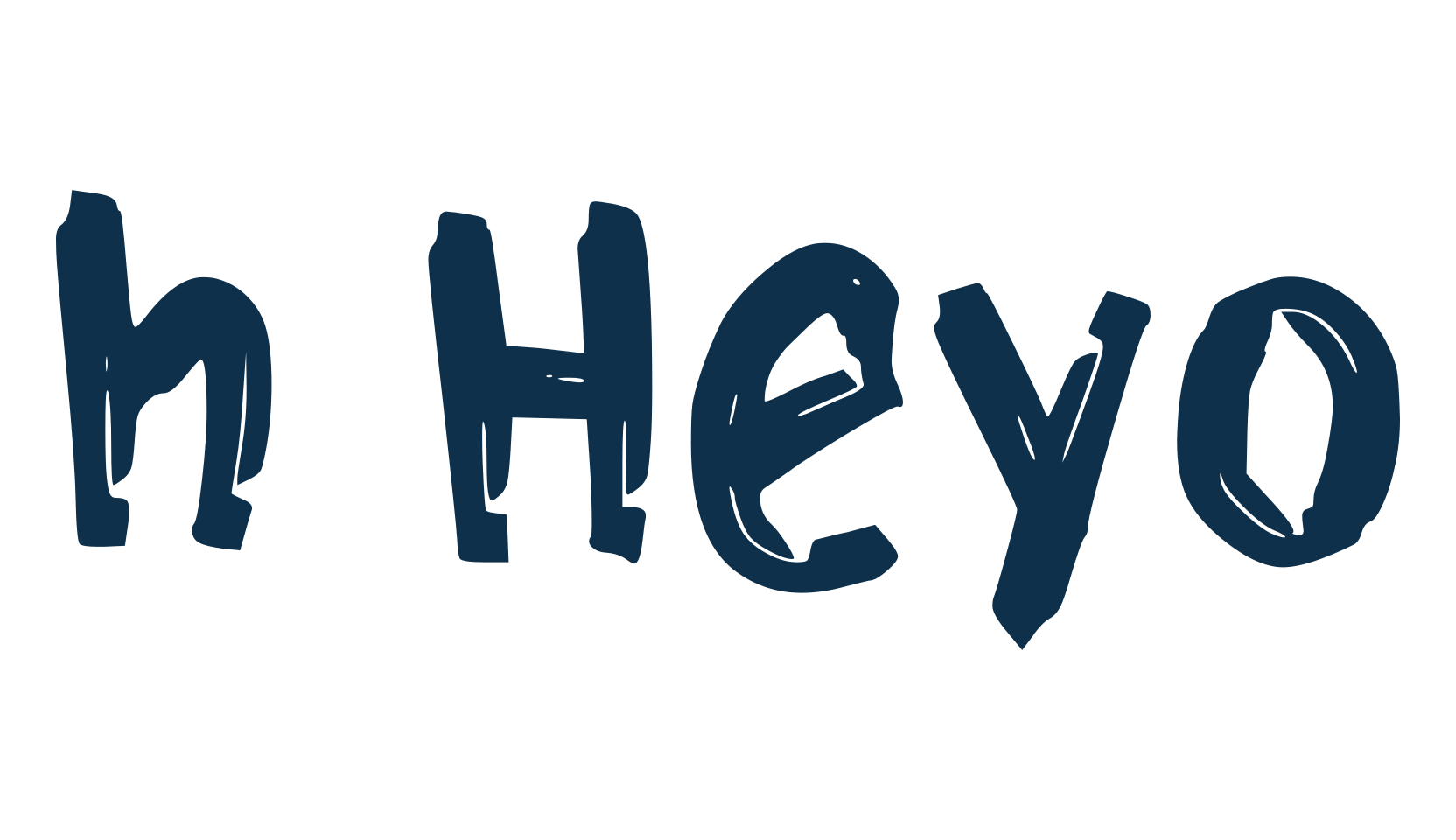 h Heyo, brush font preview