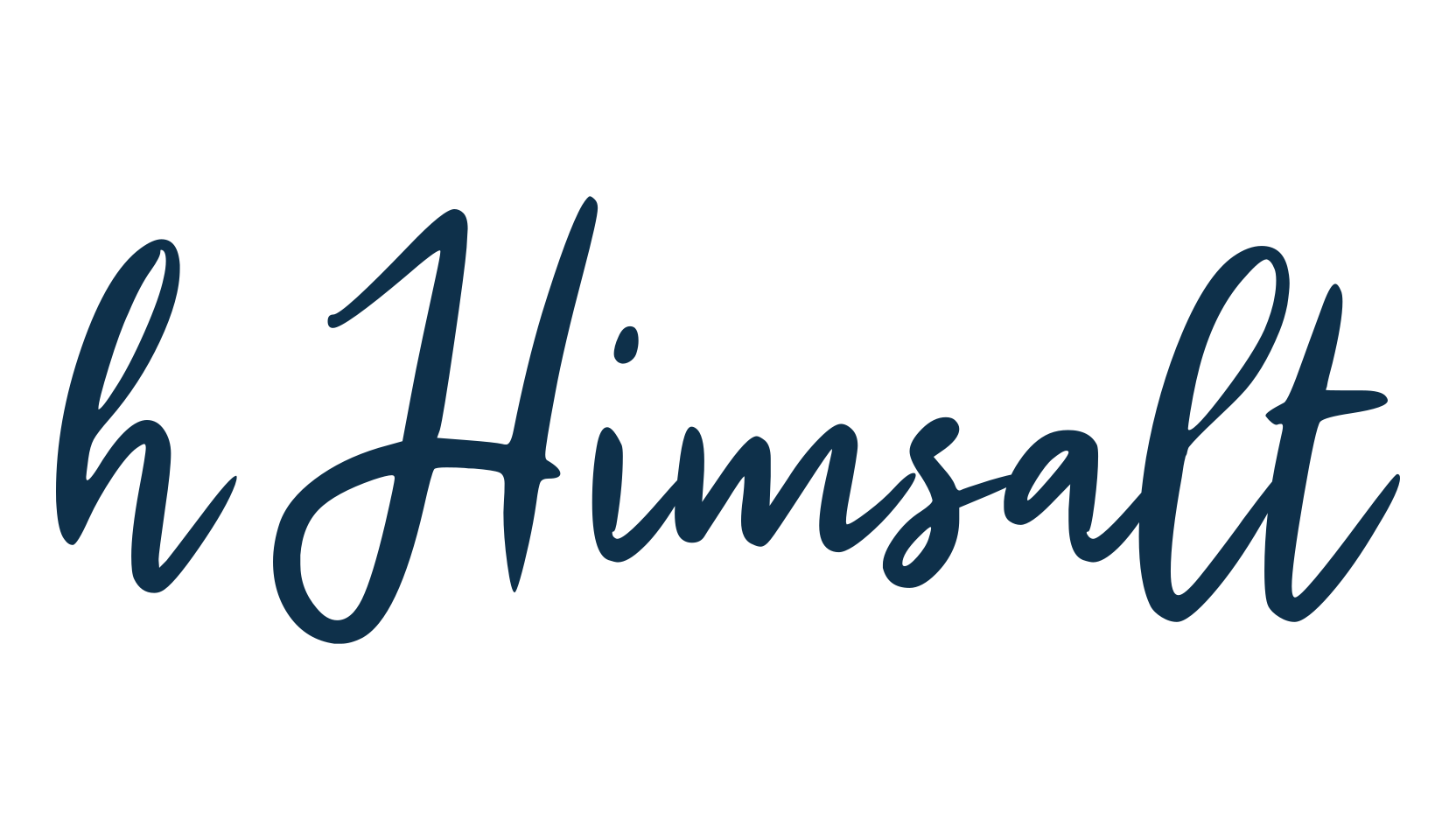 h Himsalt, handwriting font preview