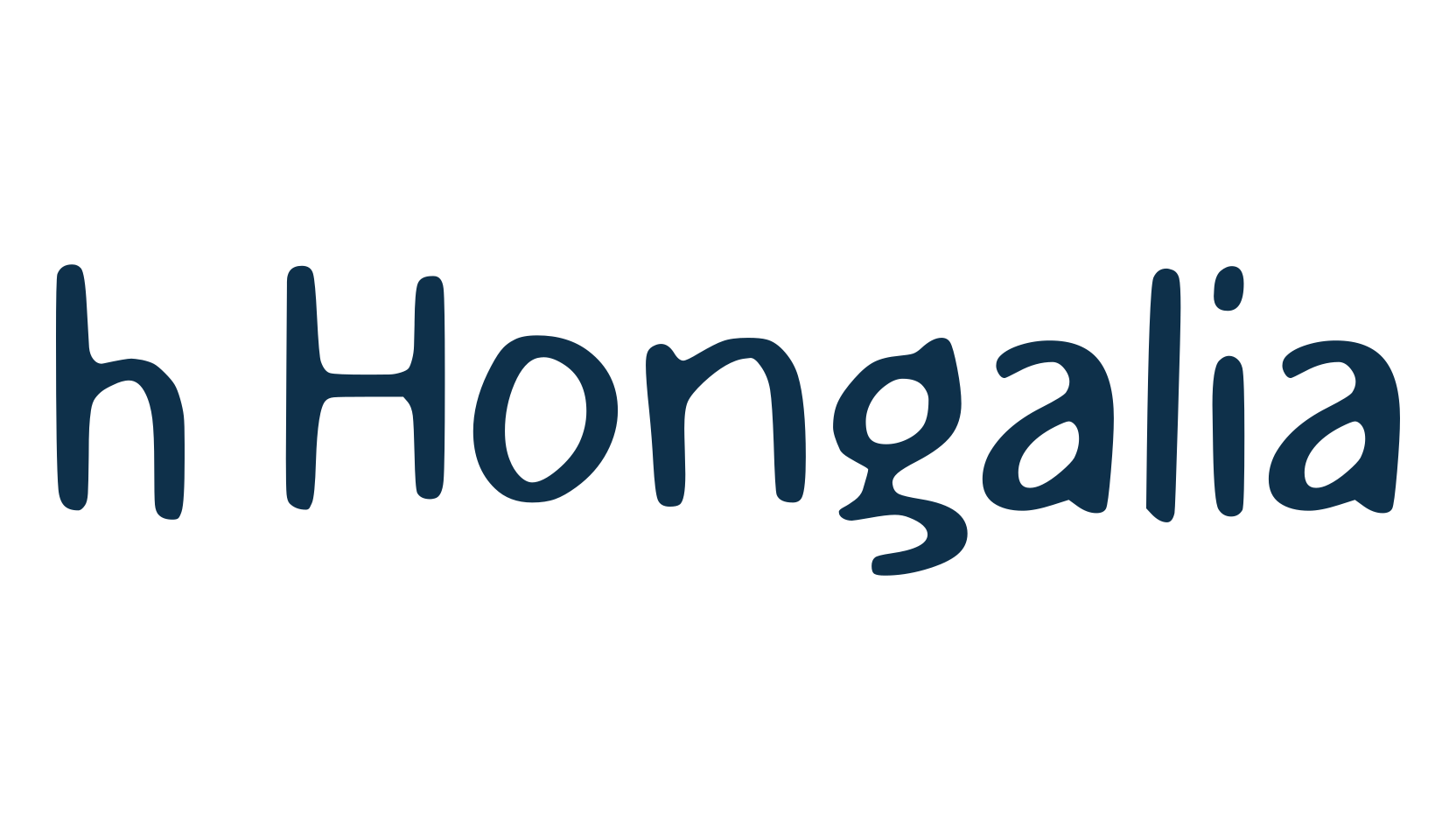 h Hongalia, fancy cartoon decorative comic font preview
