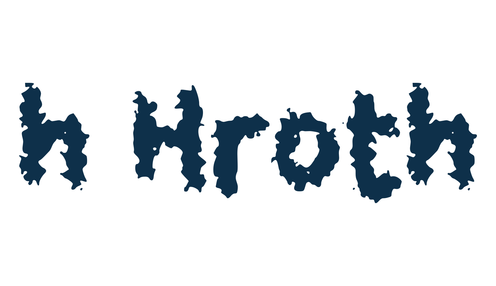 h Hroth, trash font preview