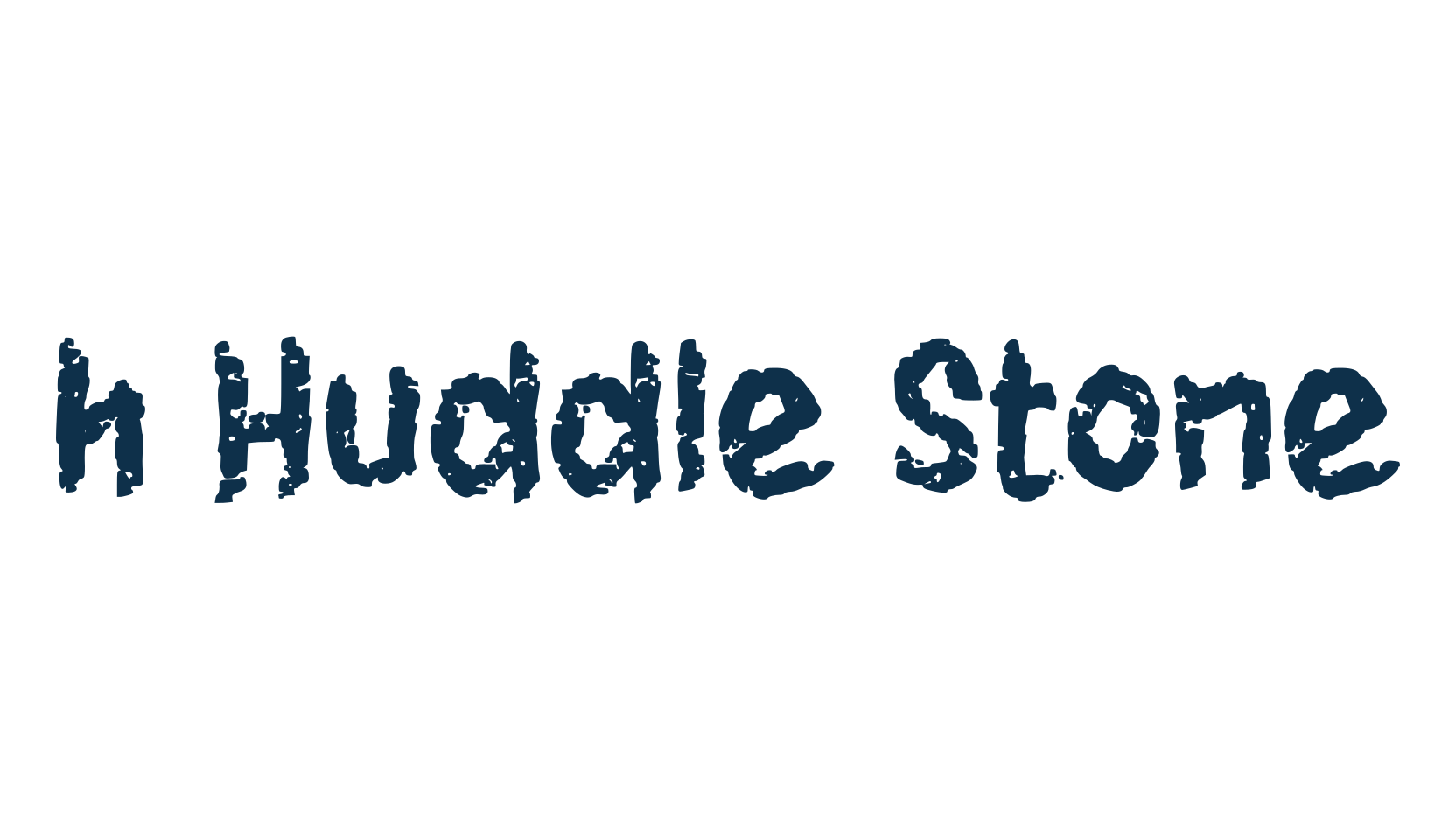 h Huddle Stone, trash font preview