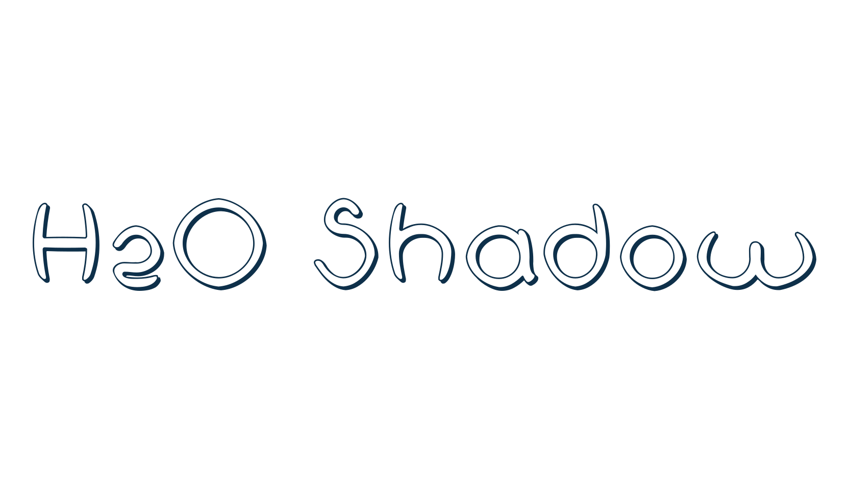 H2O Shadow, various font preview