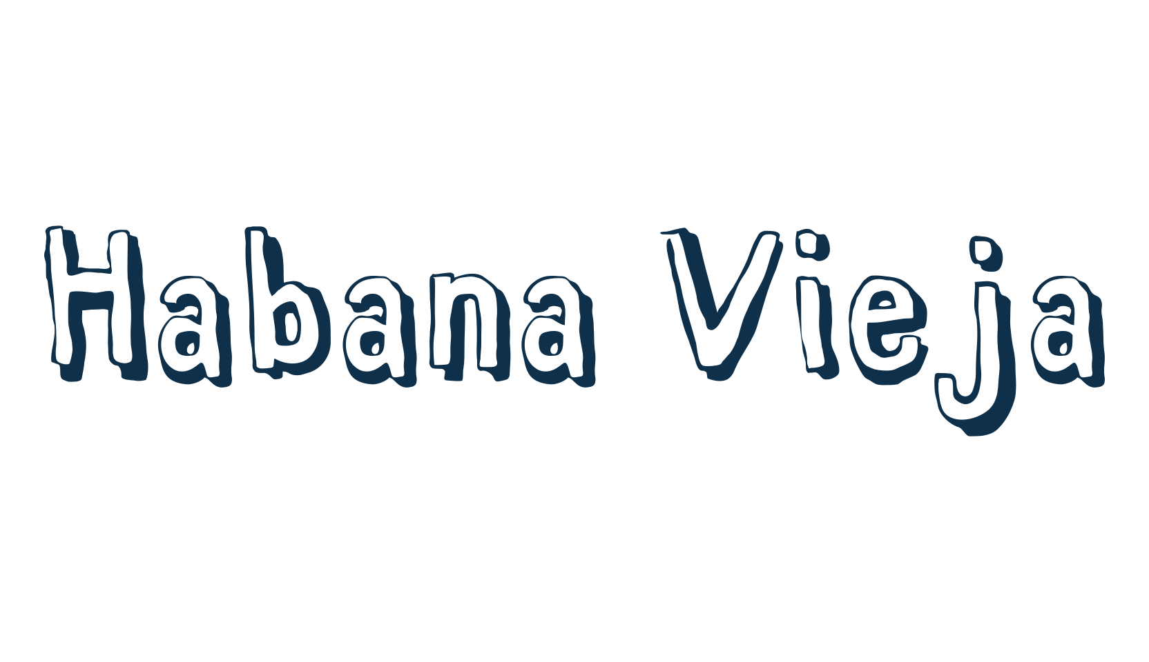 Habana Vieja, eroded font preview