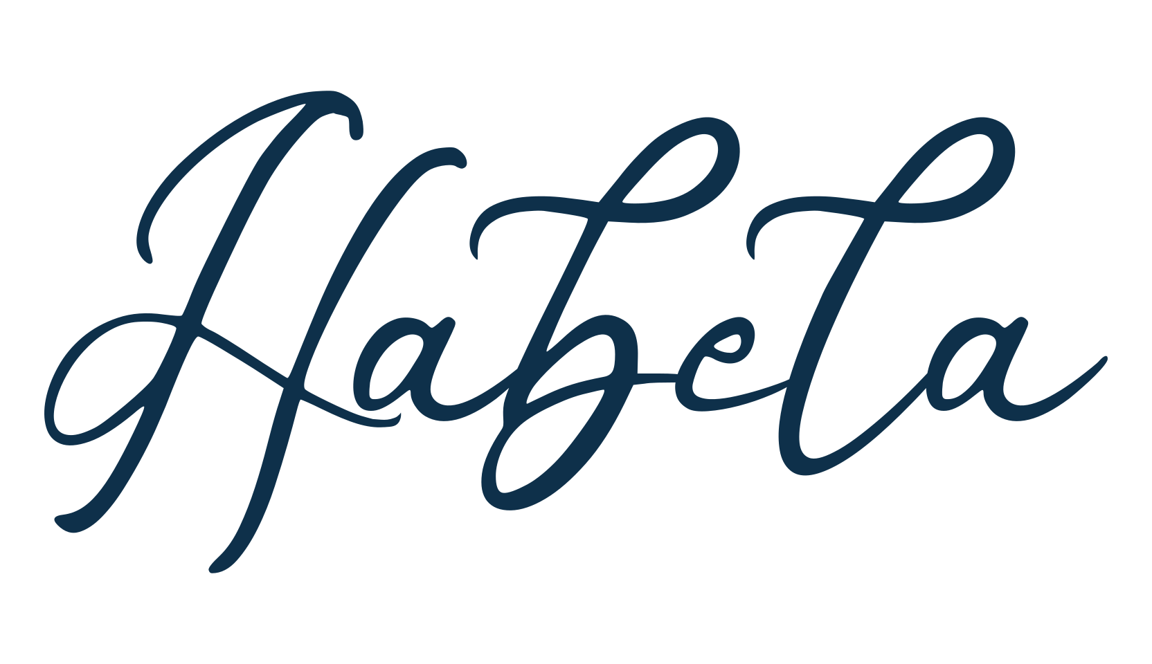 Habela, script calligraphy fancy decorative font preview